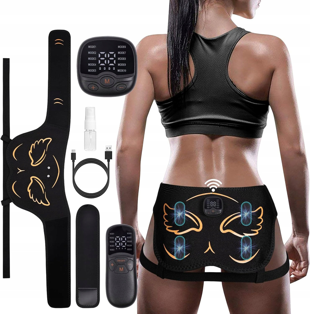 BUTTOCK TRAINER EMS BATTERY 10 MODES 30 LEVELS