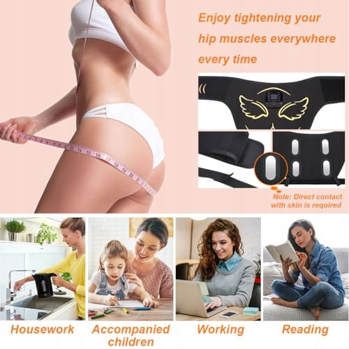 BUTTOCKS TRAINER EMS ELECTROSTIMULATOR 10 MODES FOR WOMEN metal Kind electrical muscle stimulator