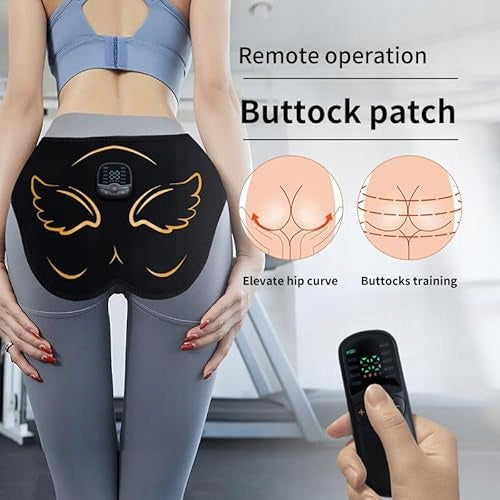 BUTTOCKS TRAINER EMS ELECTROSTIMULATOR 10 MODES FOR WOMEN metal Model B0DXQ3991V