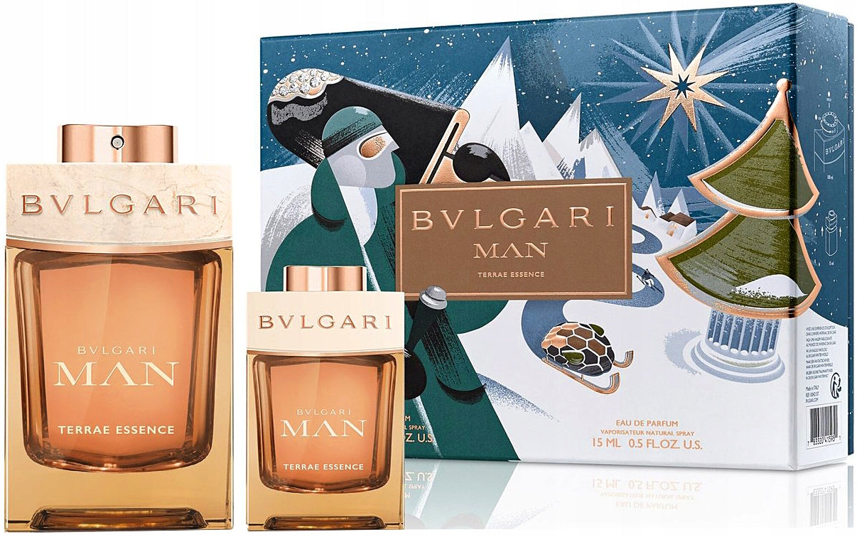 BVLGARI MAN TERRAE ESSENCE EDP SET 100ML + 15ML ORIGINAL