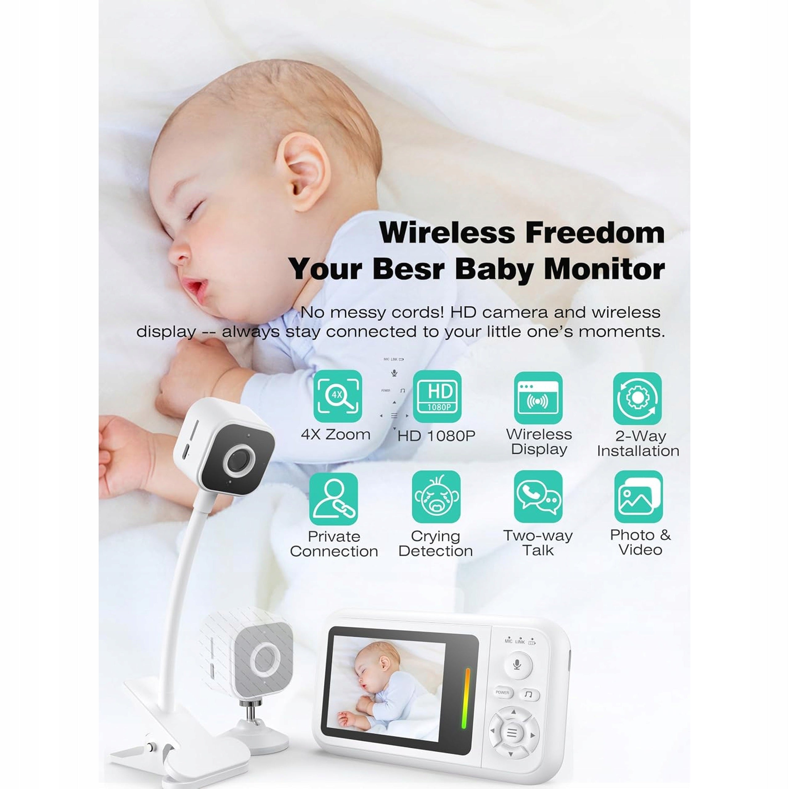 Baby Camera 1080p Baby Monitor Without WiFi Night Vision Manufacturer code 62B