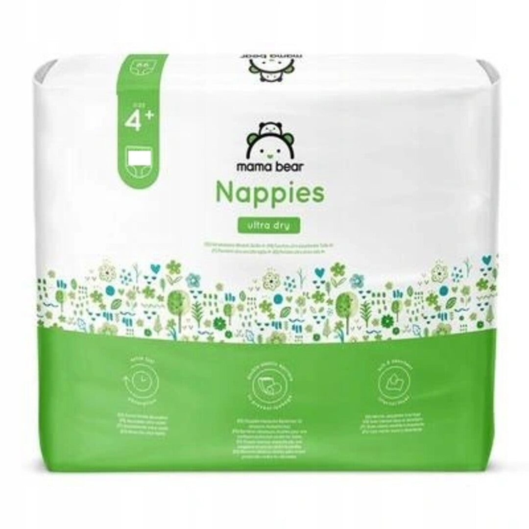 Baby Diapers Mama Bear Ultra Dry Size 4+ 80 pcs 9-15kg Medical device no