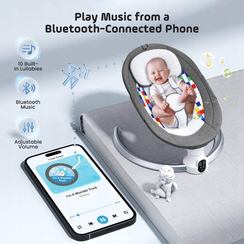 Baby Electric Rocker APP Control 5-Point Belts 0-9kg Packaging status original