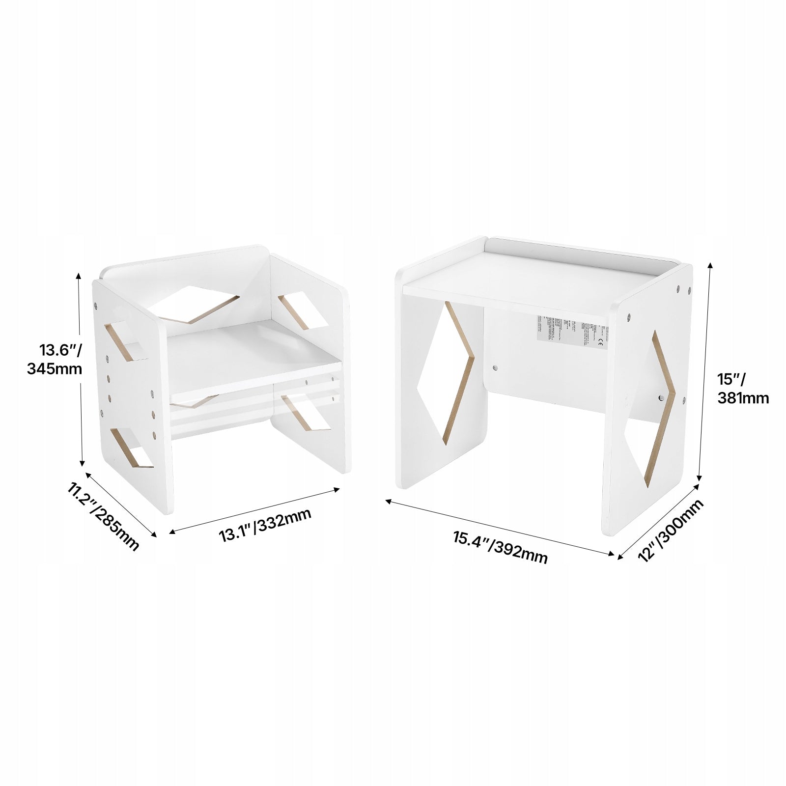 Baby Feeding Chair 3 Adjustable Heights White Wooden Manufacturer code ETDNZY151321