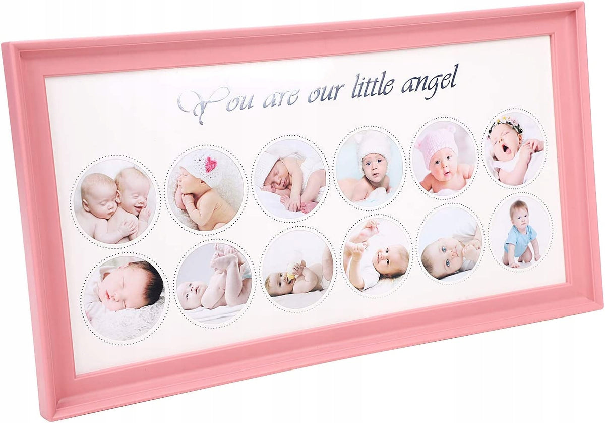 Baby First Year Photo Frame 12 months souvenirs r Color white