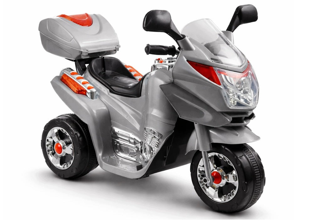 Baby Gift Silver 6V Electric Motorcycle With Gel Battery