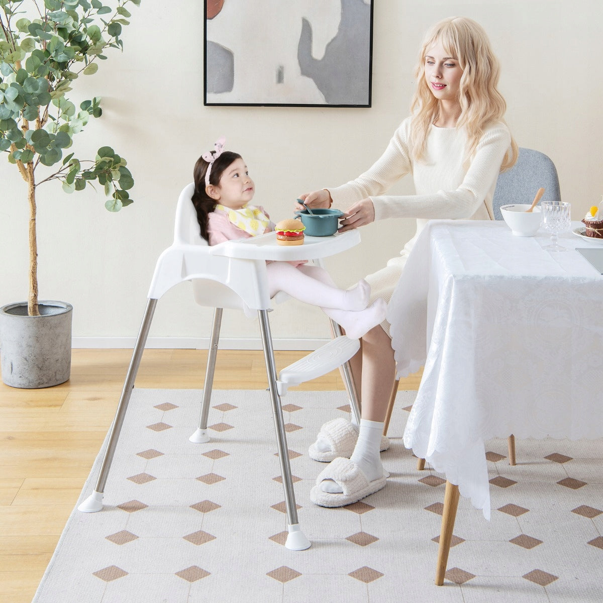 Baby Highchair 4 in 1 Folding with Removable Double Tray EAN (GTIN) 5906893359339