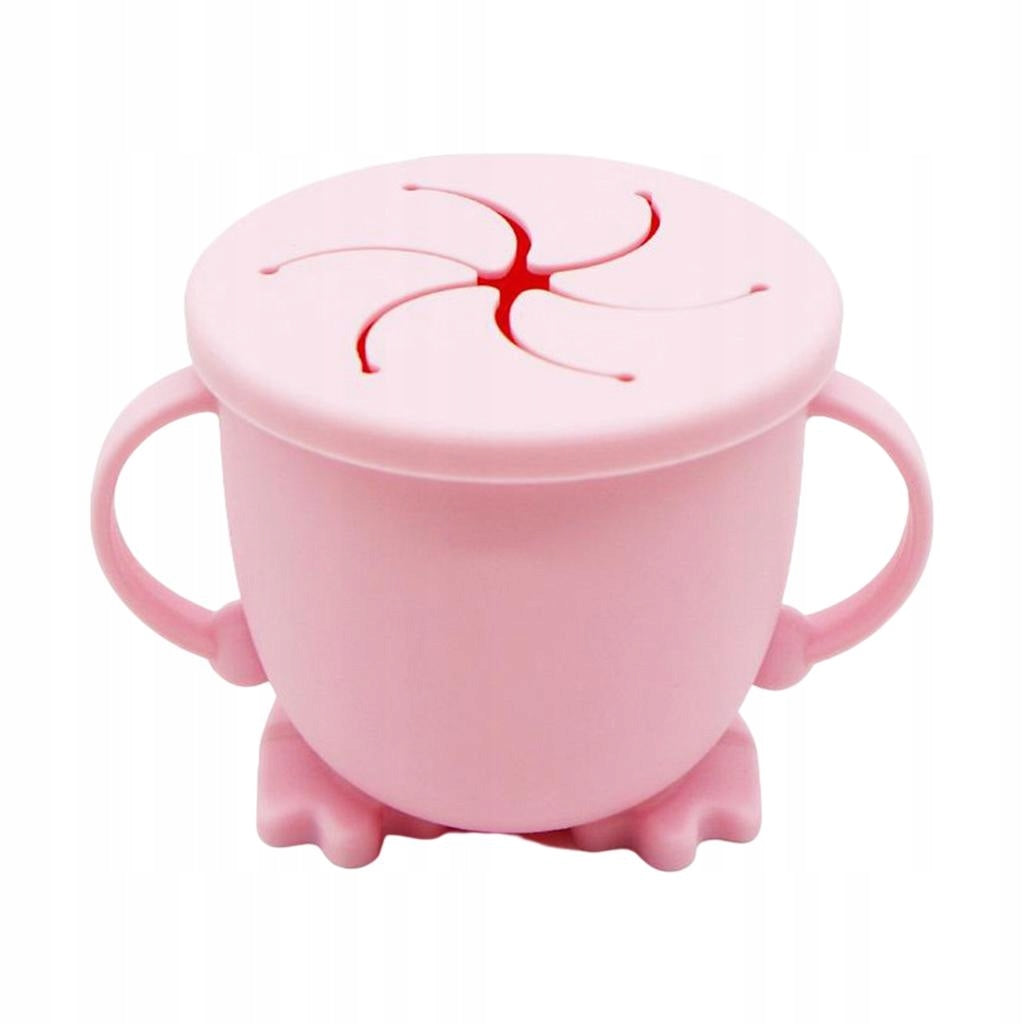 Baby Infant Learning Feeding Food Bowl Cup with Handle Silicone 150ml Pink Packaging status no packaging