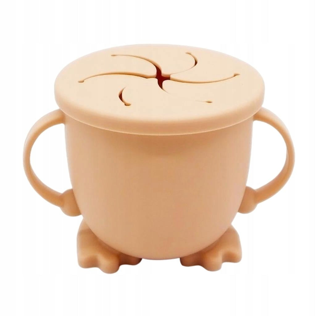 Baby Infant Learning Feeding Food Bowl Cup with Handle Silicone 150ml Sand Packaging status no packaging
