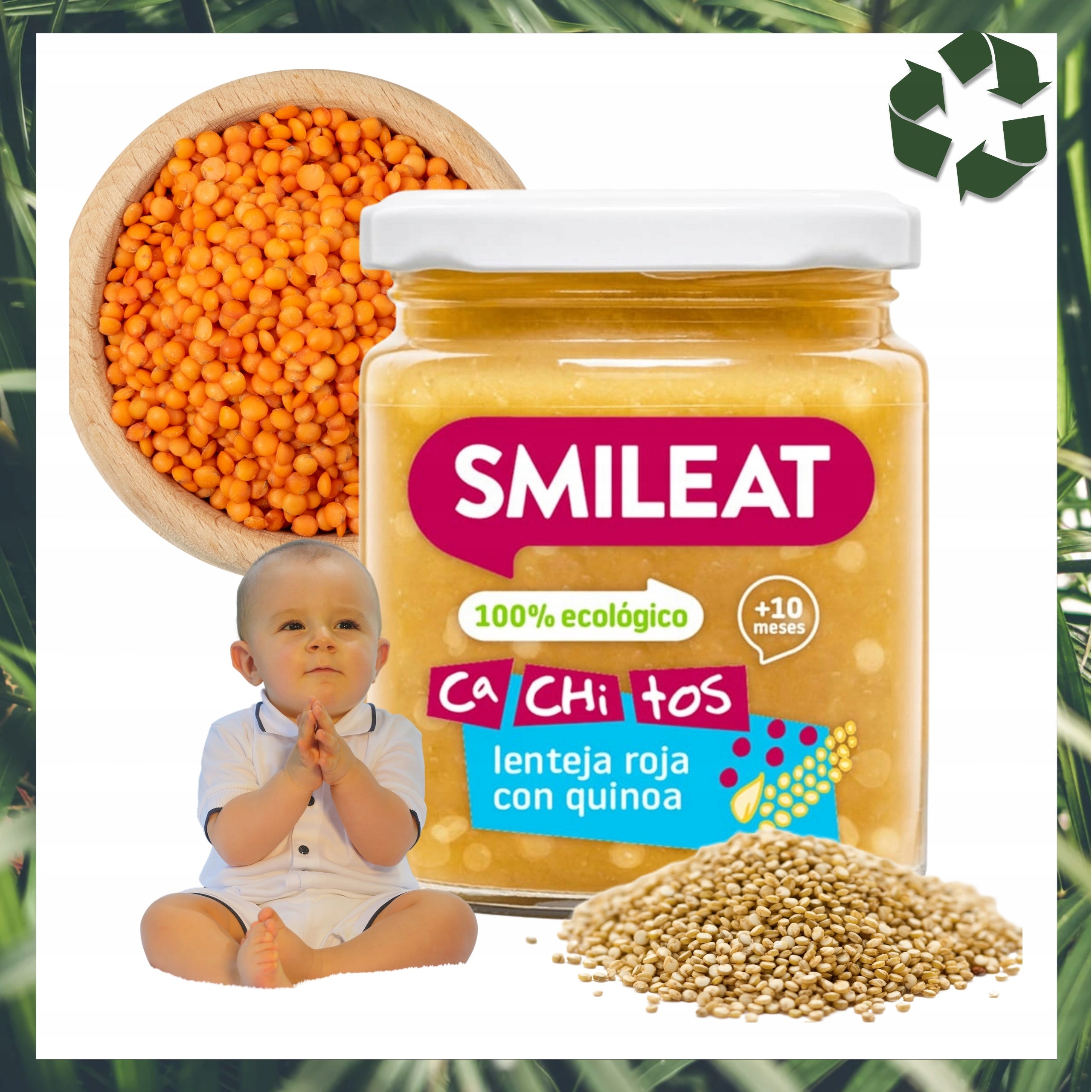 Baby Lunch Lentils With Quinoa Rice Jar 10m+ 230G Smileat EAN (GTIN) 8437017636311