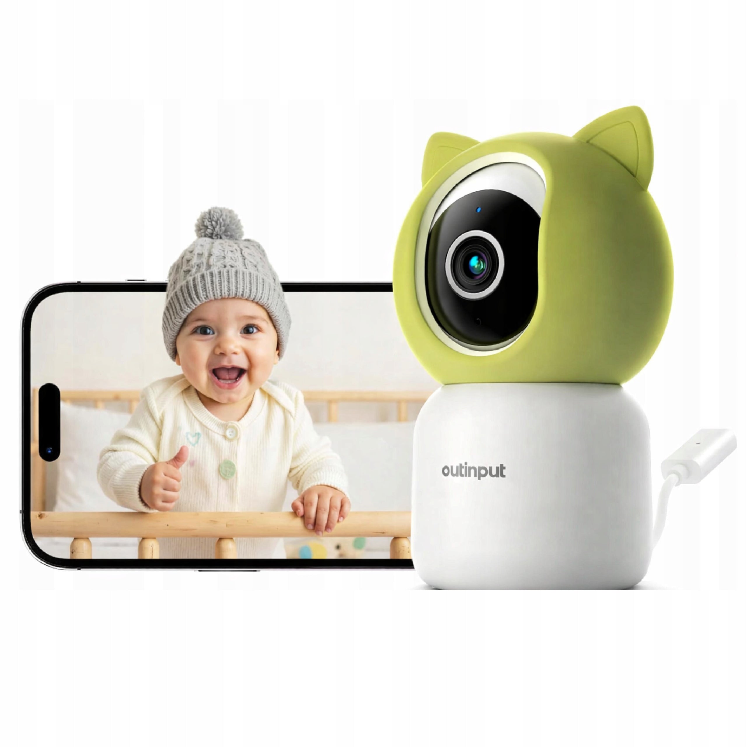 Baby Monitor 2K 360 WiFi AI Camera Night Vision App OutInPut BM400