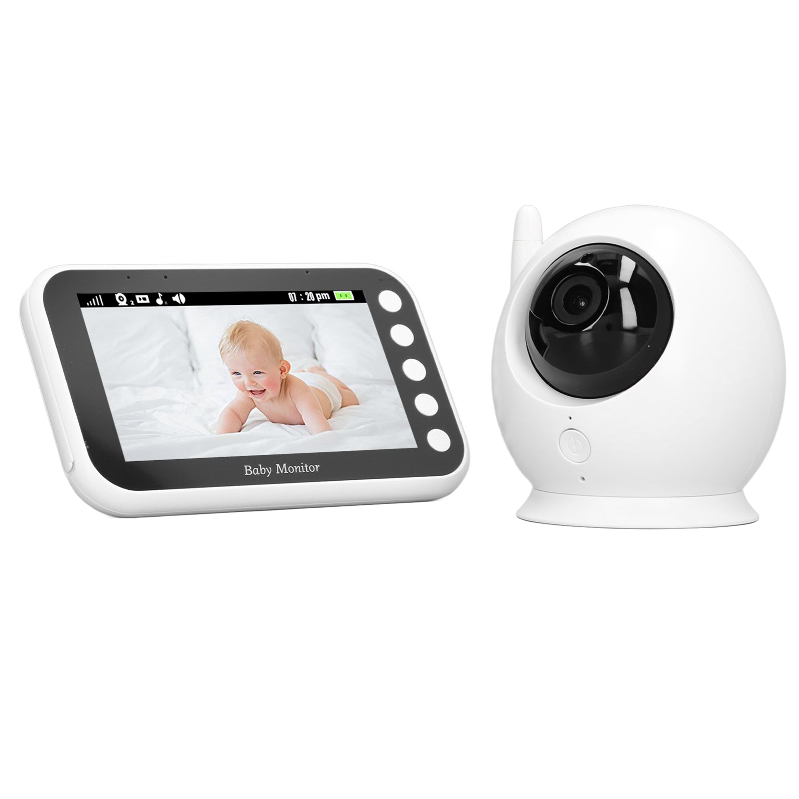 Baby Monitor 360 Degree Rotation 4.3 Inch LCD Screen 8 Lullabies In YG