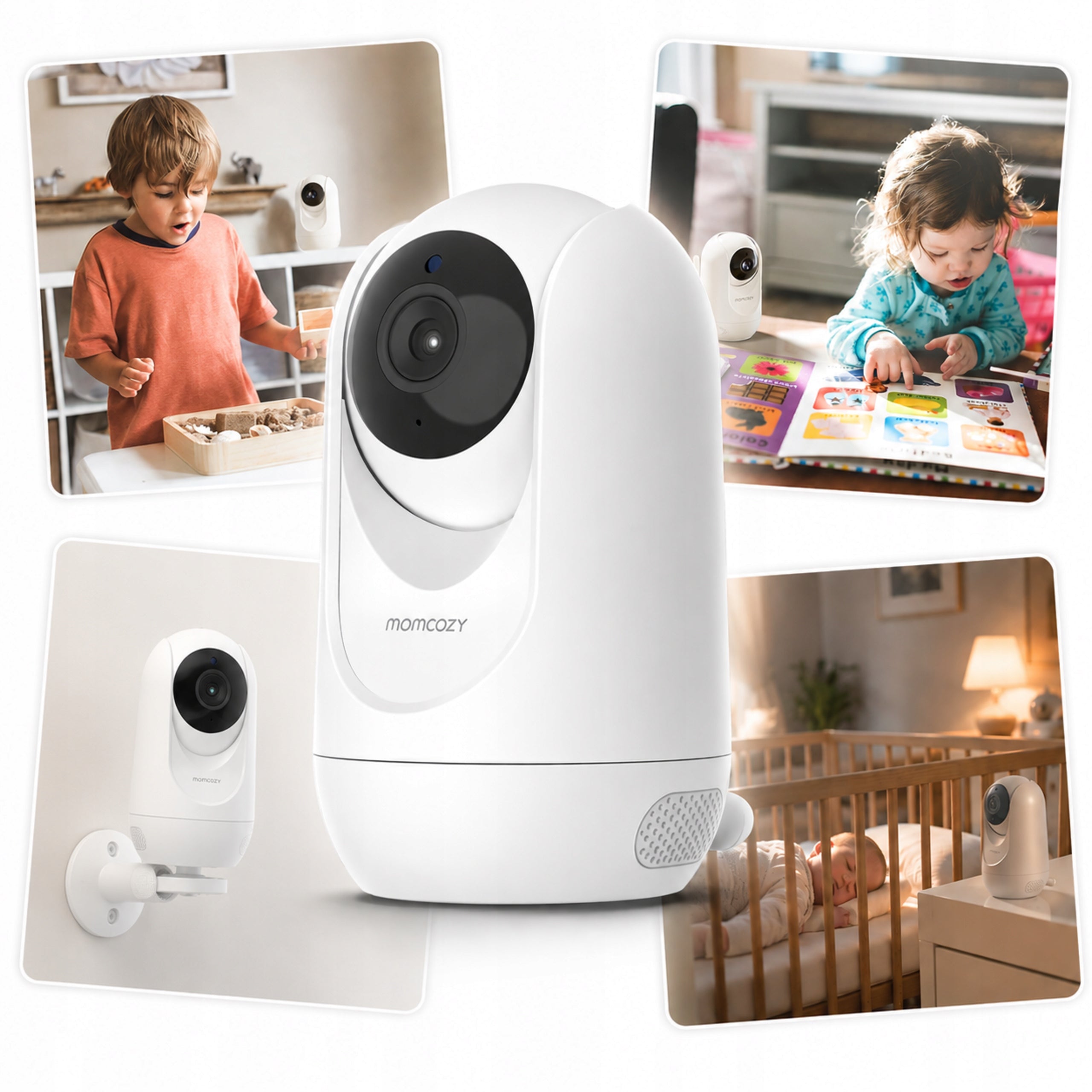 Baby Monitor Electronic Camera 1080p PTZ Bright Night Vision Two Way Audio