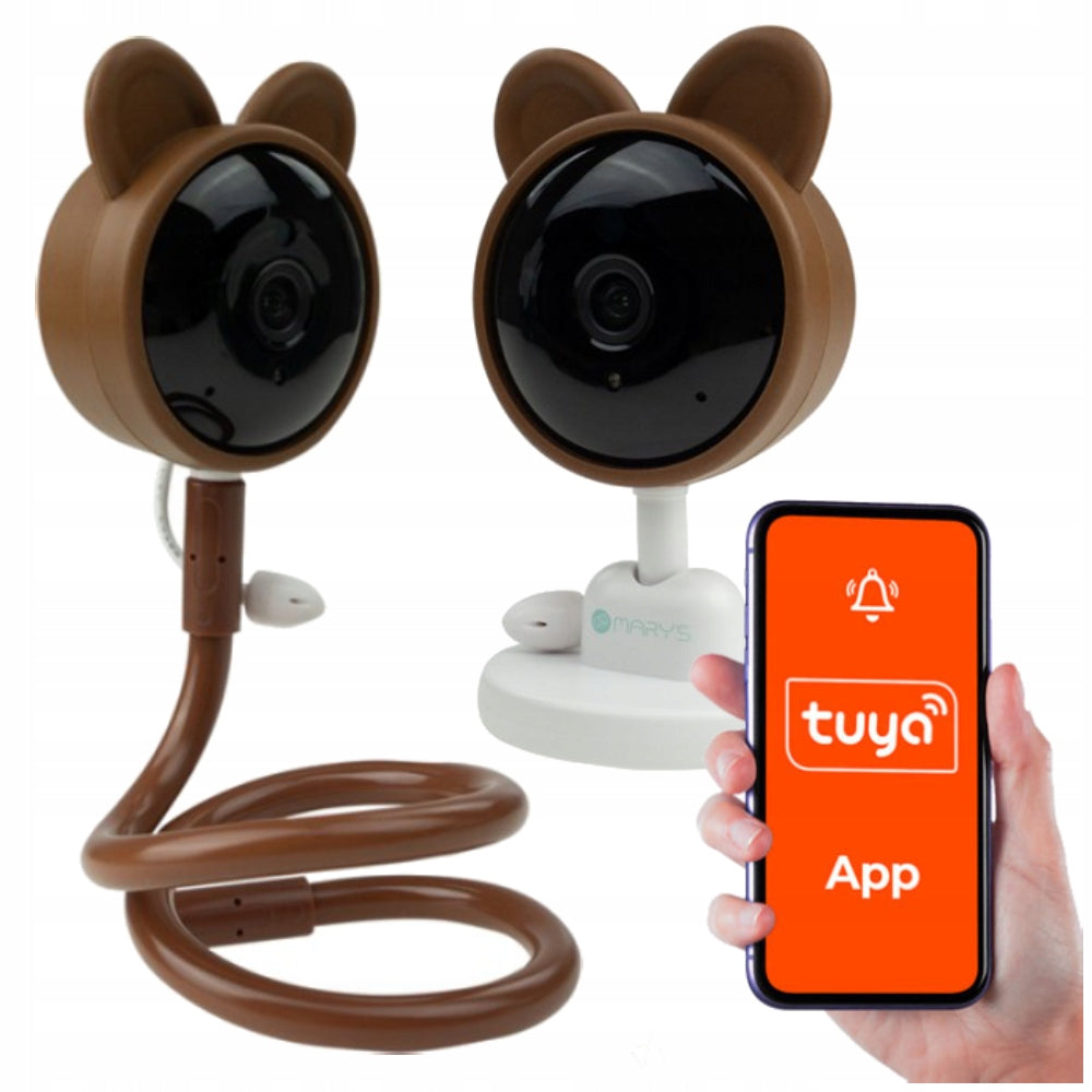 Baby Monitor Electronic Camera Bear WiFi Control App TUYA 2x Handles