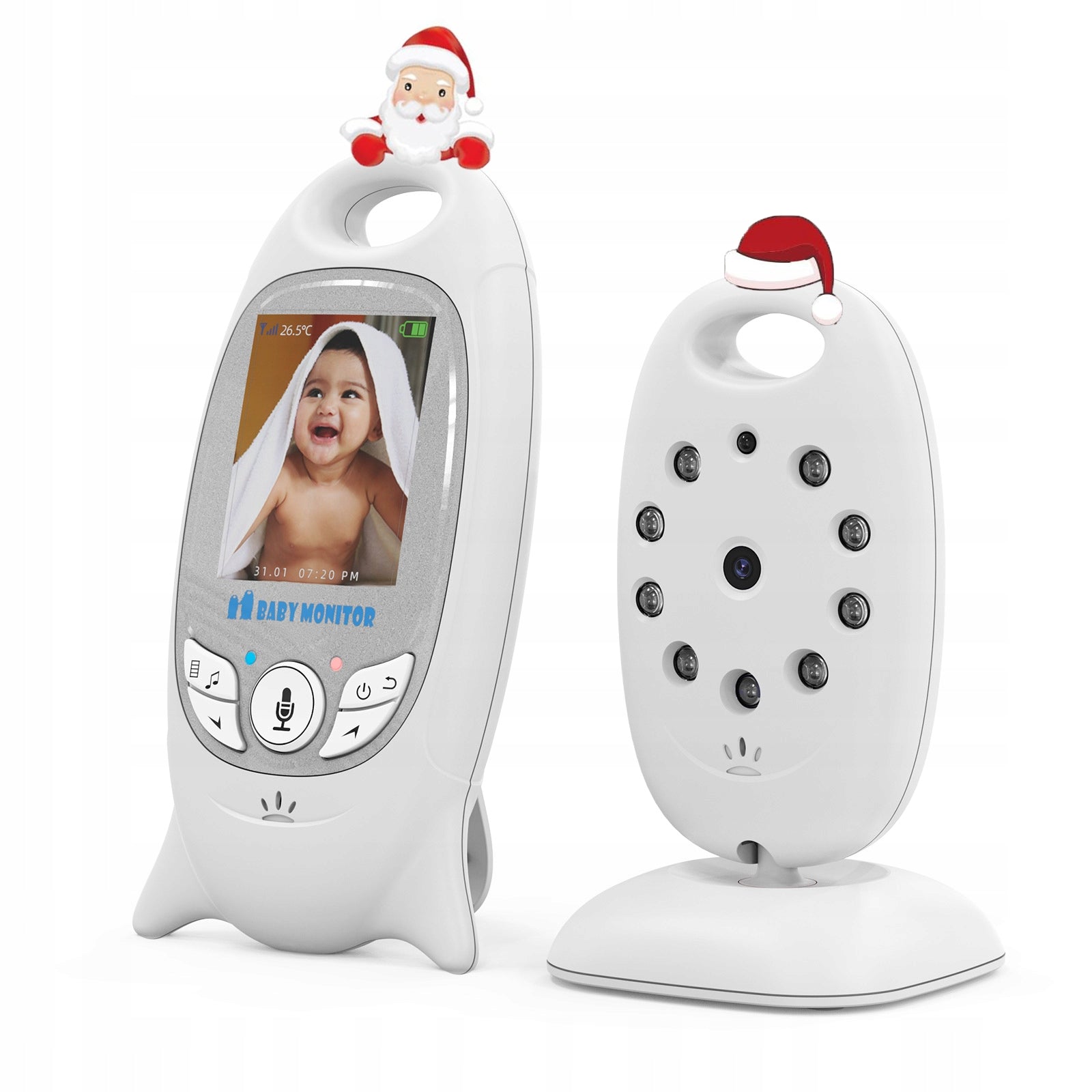 Baby Monitor Electronic HD Live Camera Night Mode 2.0" LCD VOX Video
