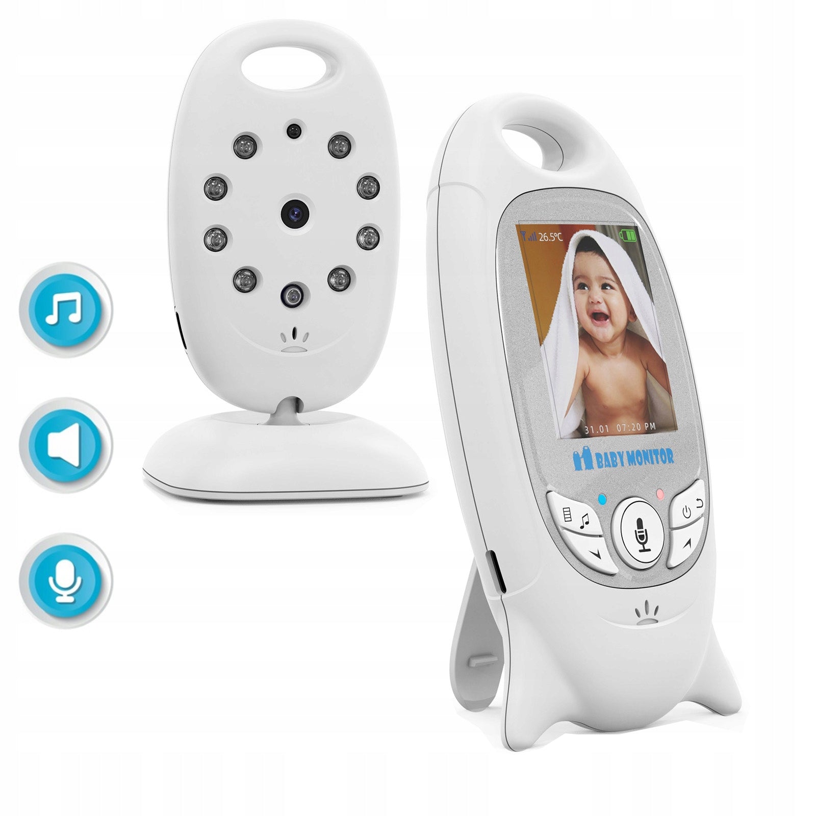 Baby Monitor Electronic Live Camera with LCD Night Mode and Microphone