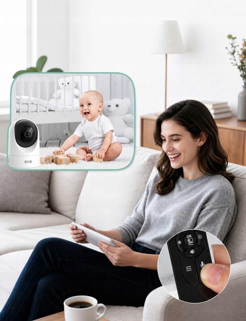 Baby Monitor GHB SM71 | 7" Full HD 1080p PTZ VOX Camera Night Vision Manufacturer code B0BRTTN6BK