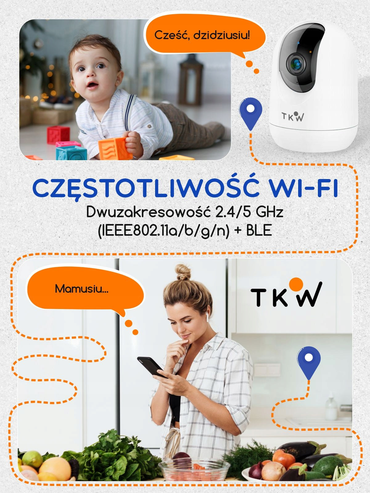 Baby Monitor Indoor Home CAMERA 2K 3MP Rotation IR APP Manufacturer code PK321