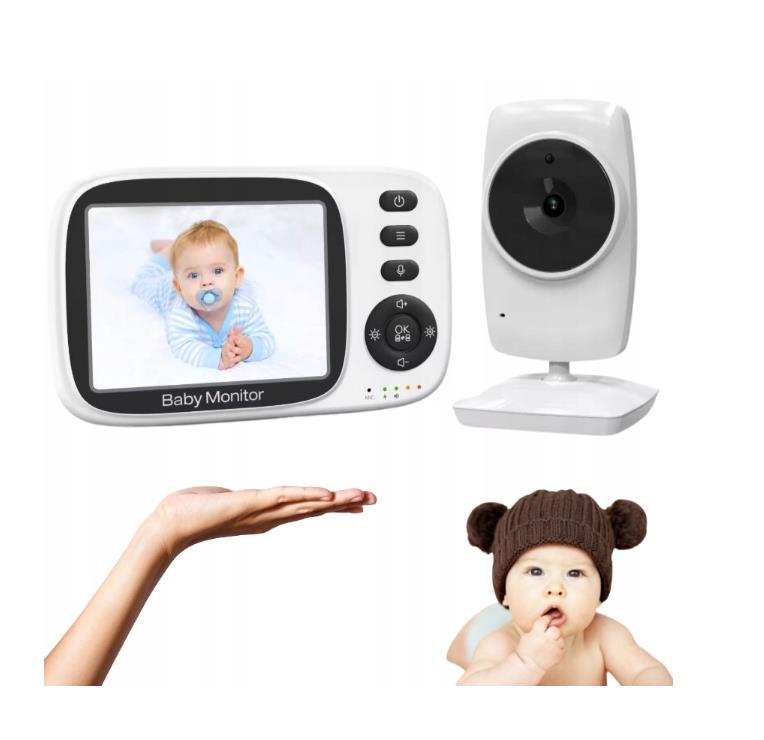 Baby Monitor LCD LIVE CAMERA Night Mode Thermometer HD 3,2 ca