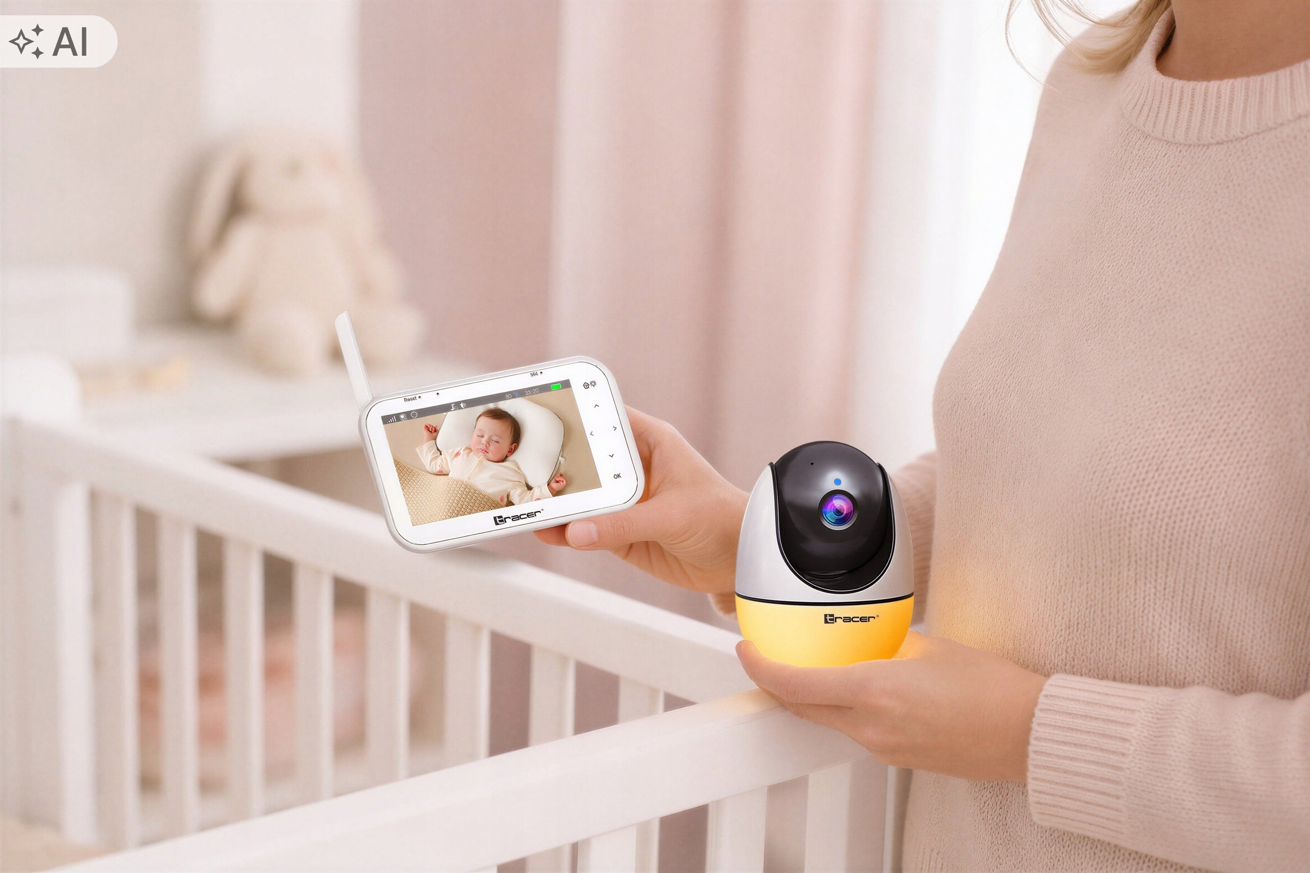 Baby Monitor Tracer 360 WiFi Camera 720p Screen 4,3" VOX Night Mode Manufacturer code TRAKAM47933