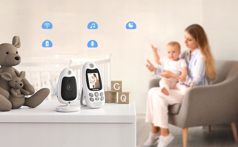 Baby Monitor with Camera and Night Vision 2 Inch LCD Screen VOX Mode Brand Boifun