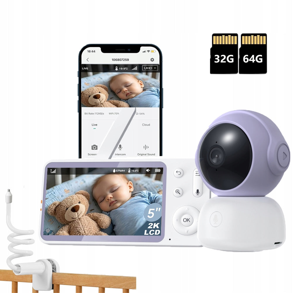 Baby Monitor with Camera and Zoom Tilt App Motion Detection