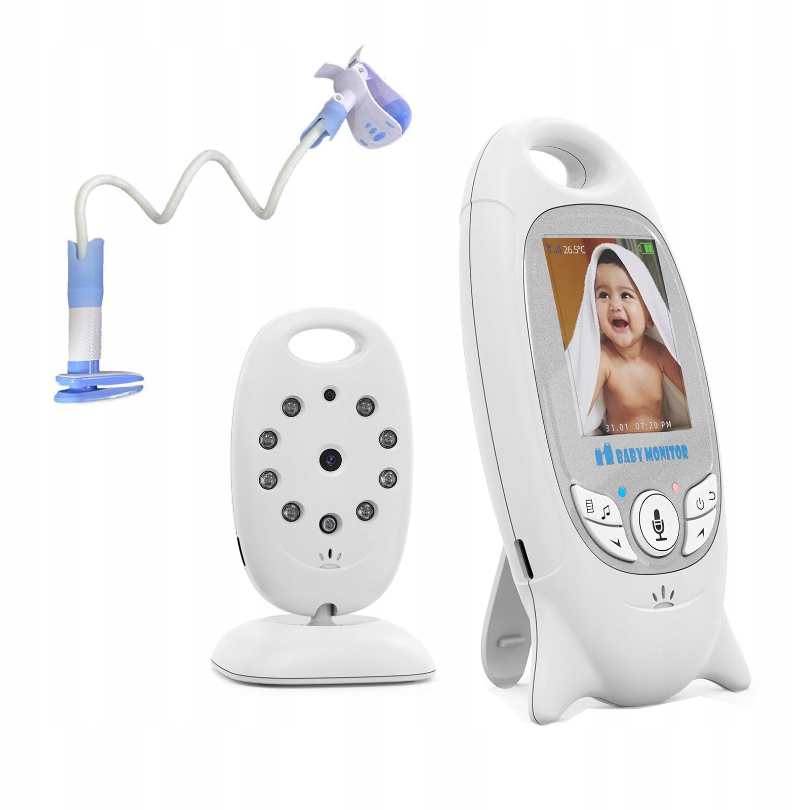 Baby Monitor with IP Camera Live Night Mode LCD Microphone+HANDLE