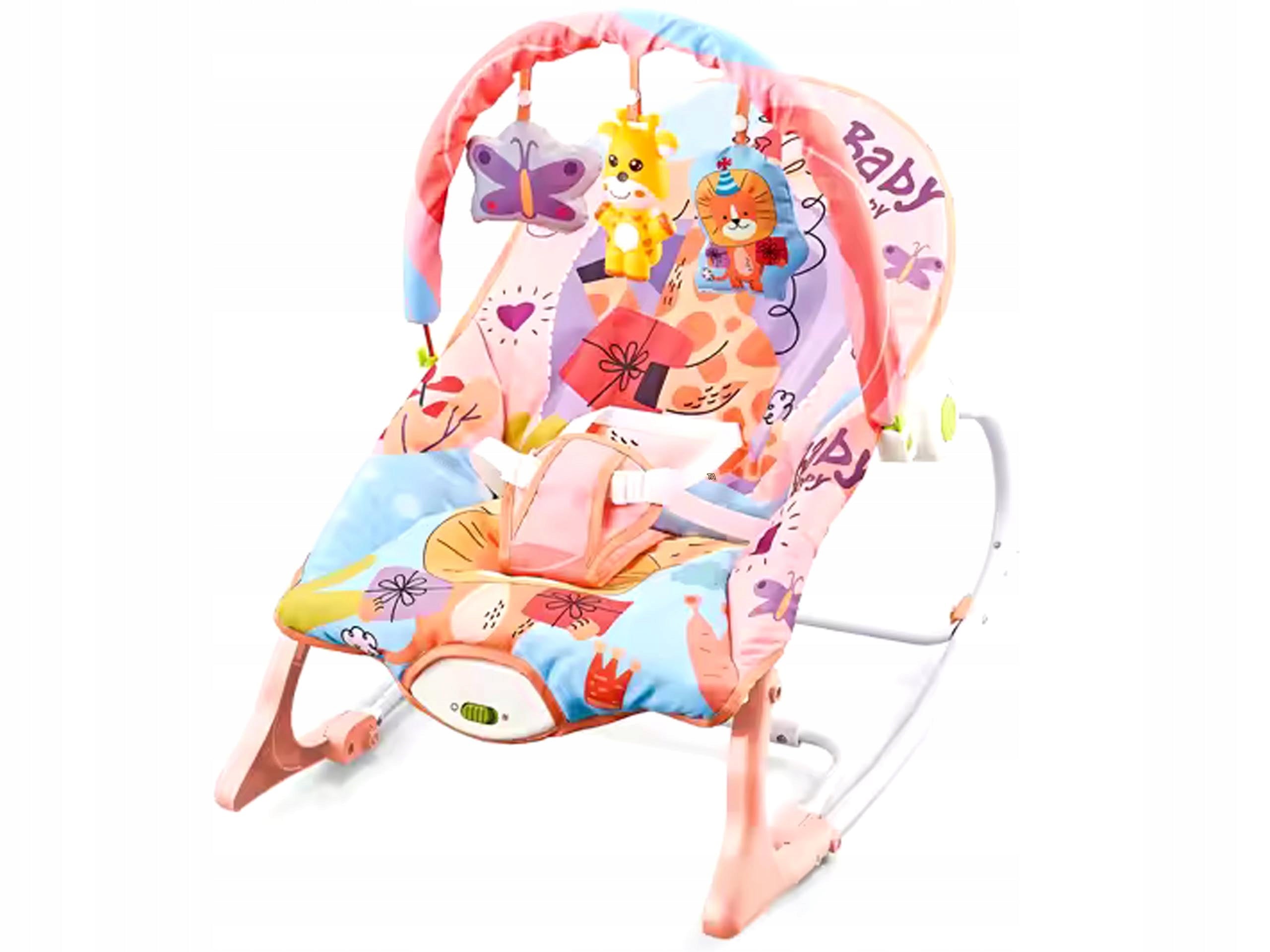 Baby Rocker Cot Crib Cradle Vibration Toys Pink