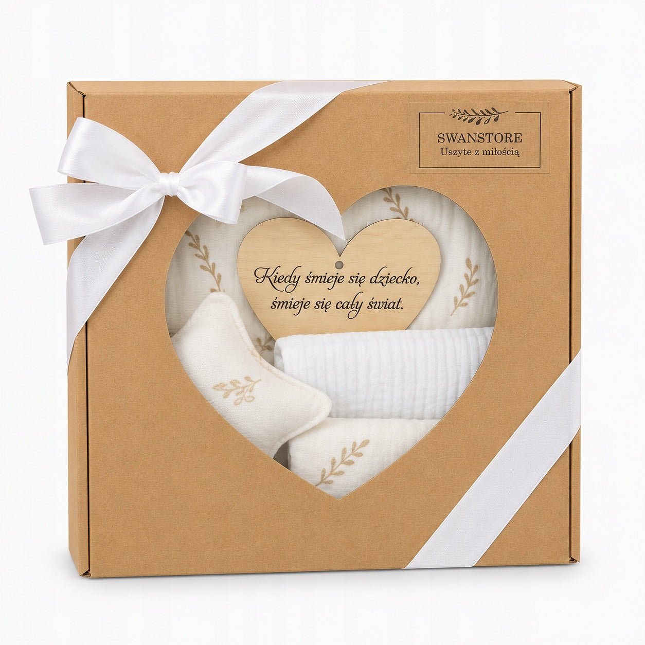 Baby Shower Box Gift: Muslin Swaddle,2×Diapers, Hugging-boho Manufacturer code 5908069220382