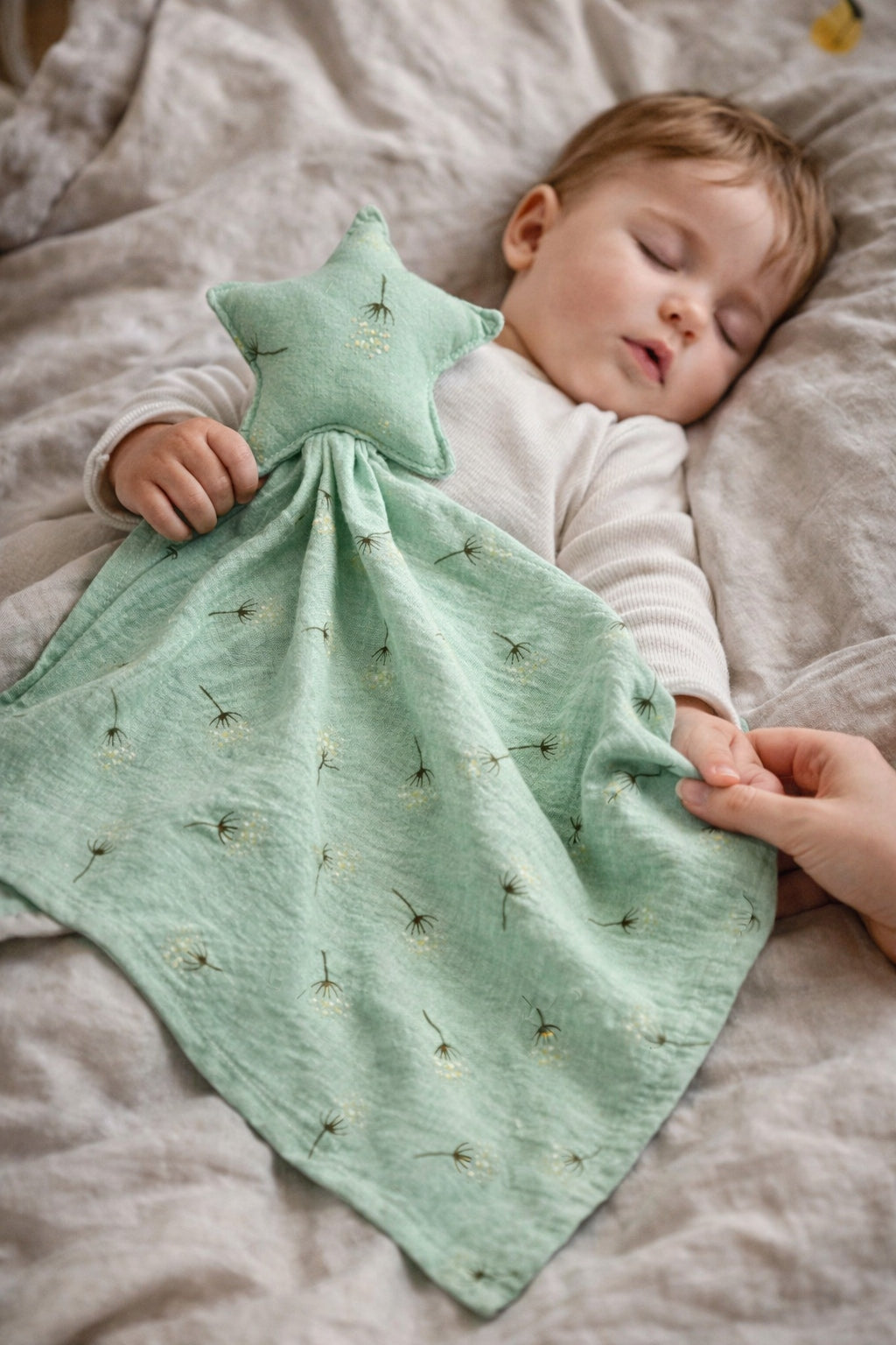 Baby Shower Gift Box:Muslin Wrapper,2×Diapers, Hugging Mint Brand Swanstore