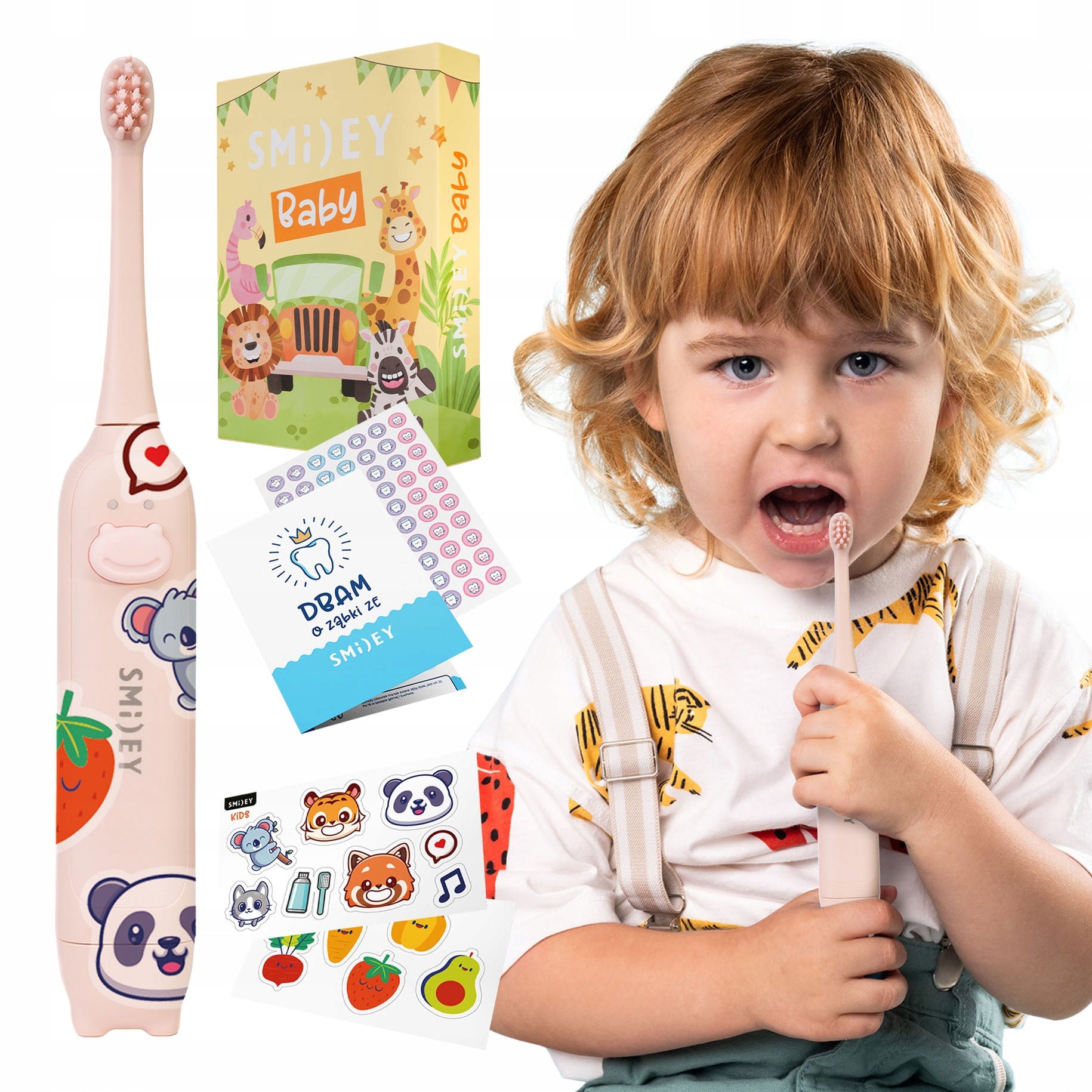 Baby Sonic Toothbrush Baby 0 to 3 Years Gentle Infant Pink