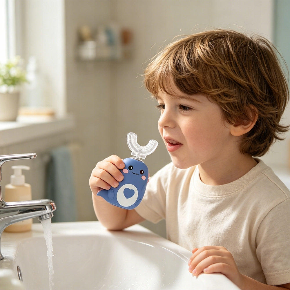 Baby Sonic Toothbrush Brush 360 U-shape BLUE Brand no brand