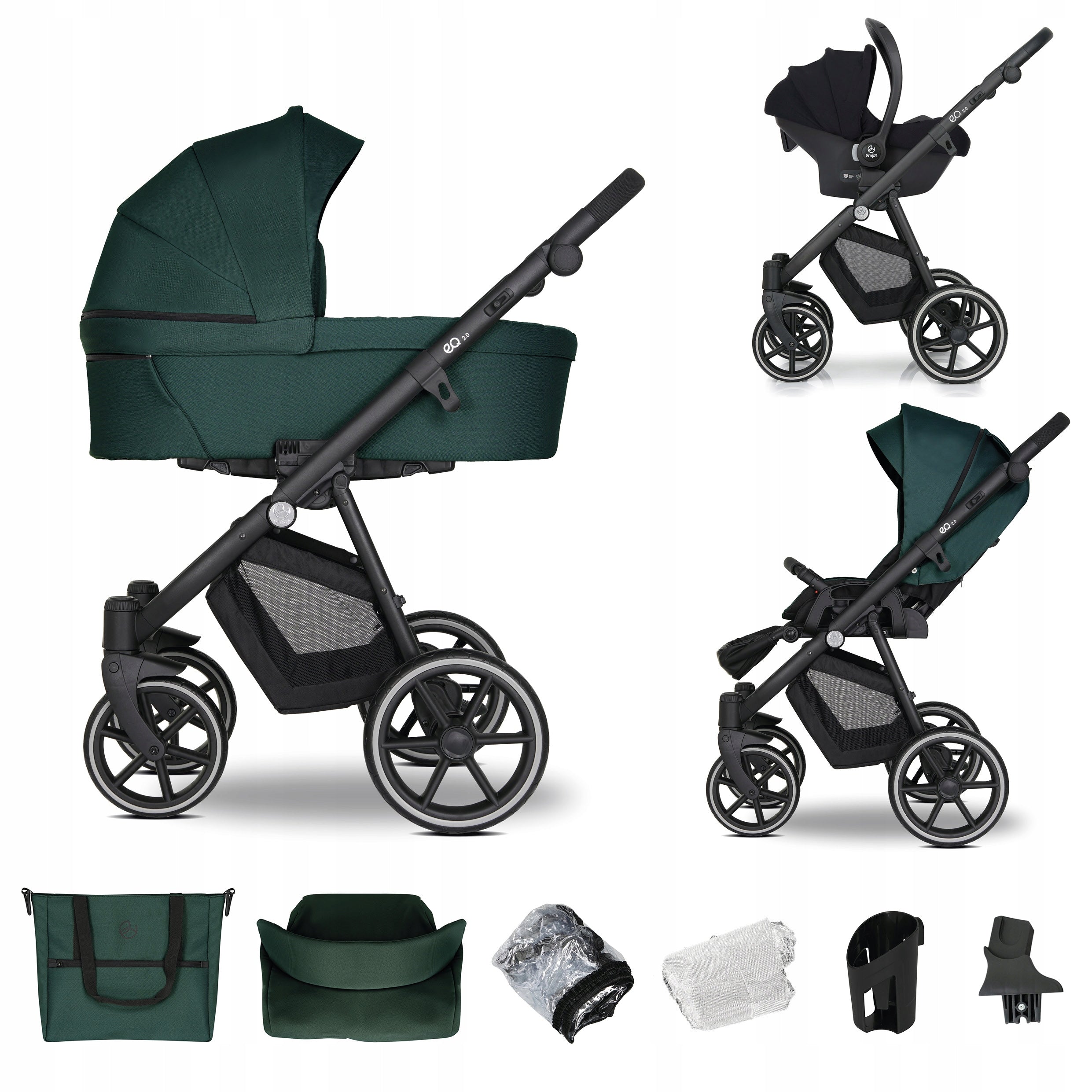 Baby Stroller 3in1 EMJOT EQ 2.0 Multifunctional Gondola Stroller Seat