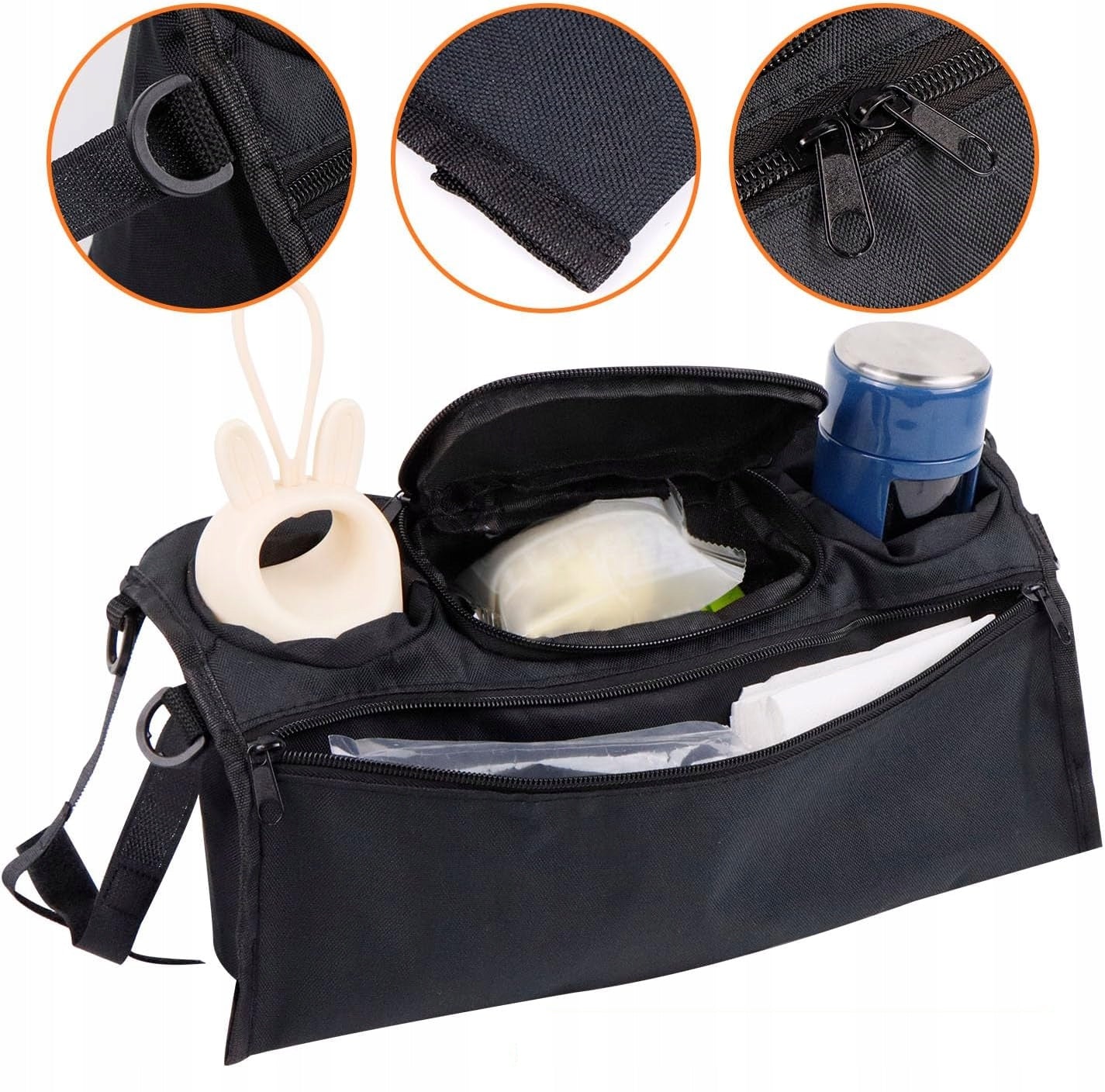 Baby Stroller Bag Material Cup Organizer 37x10,5cm Brand CE