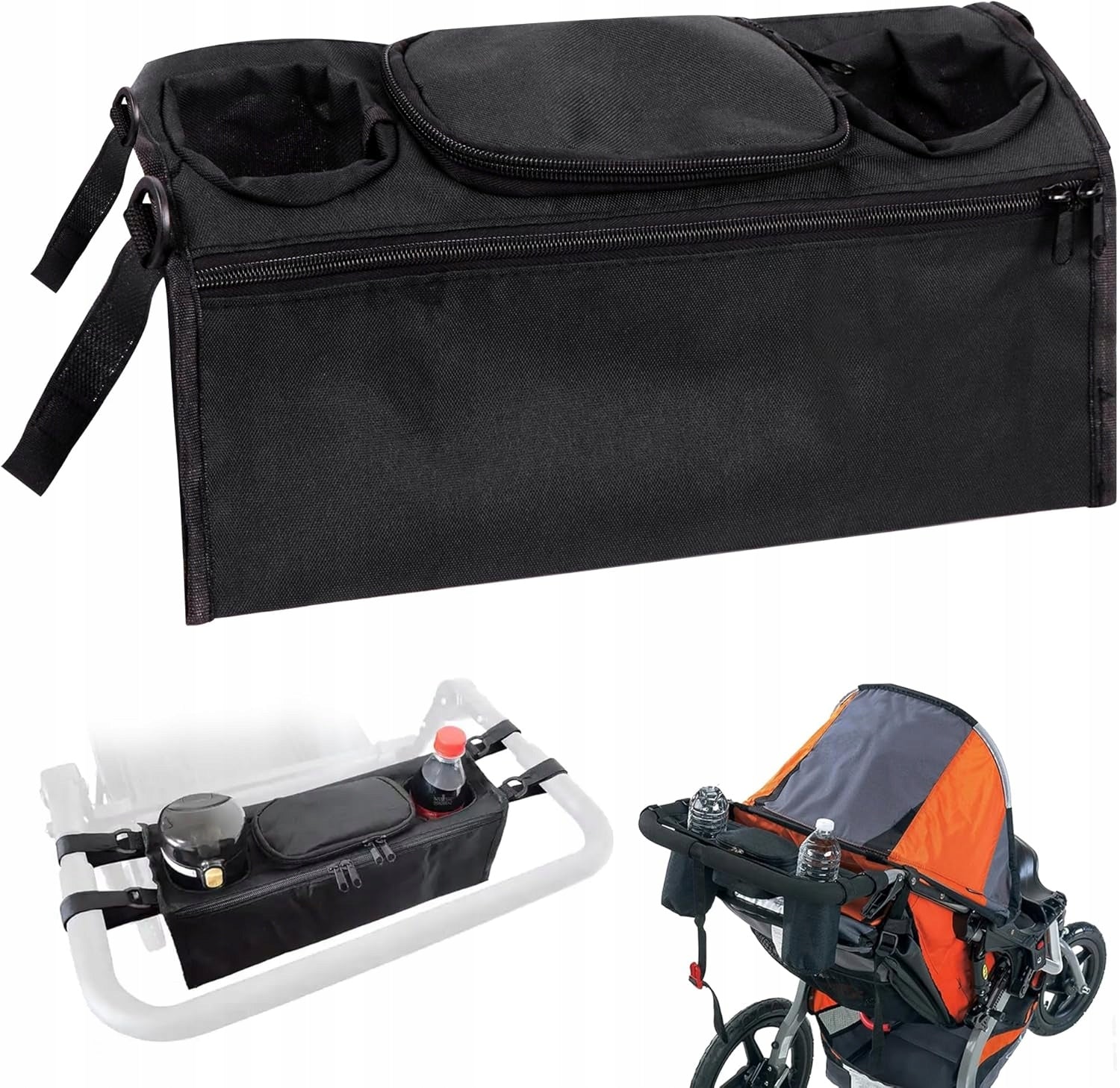 Baby Stroller Bag Material Cup Organizer 37x10,5cm