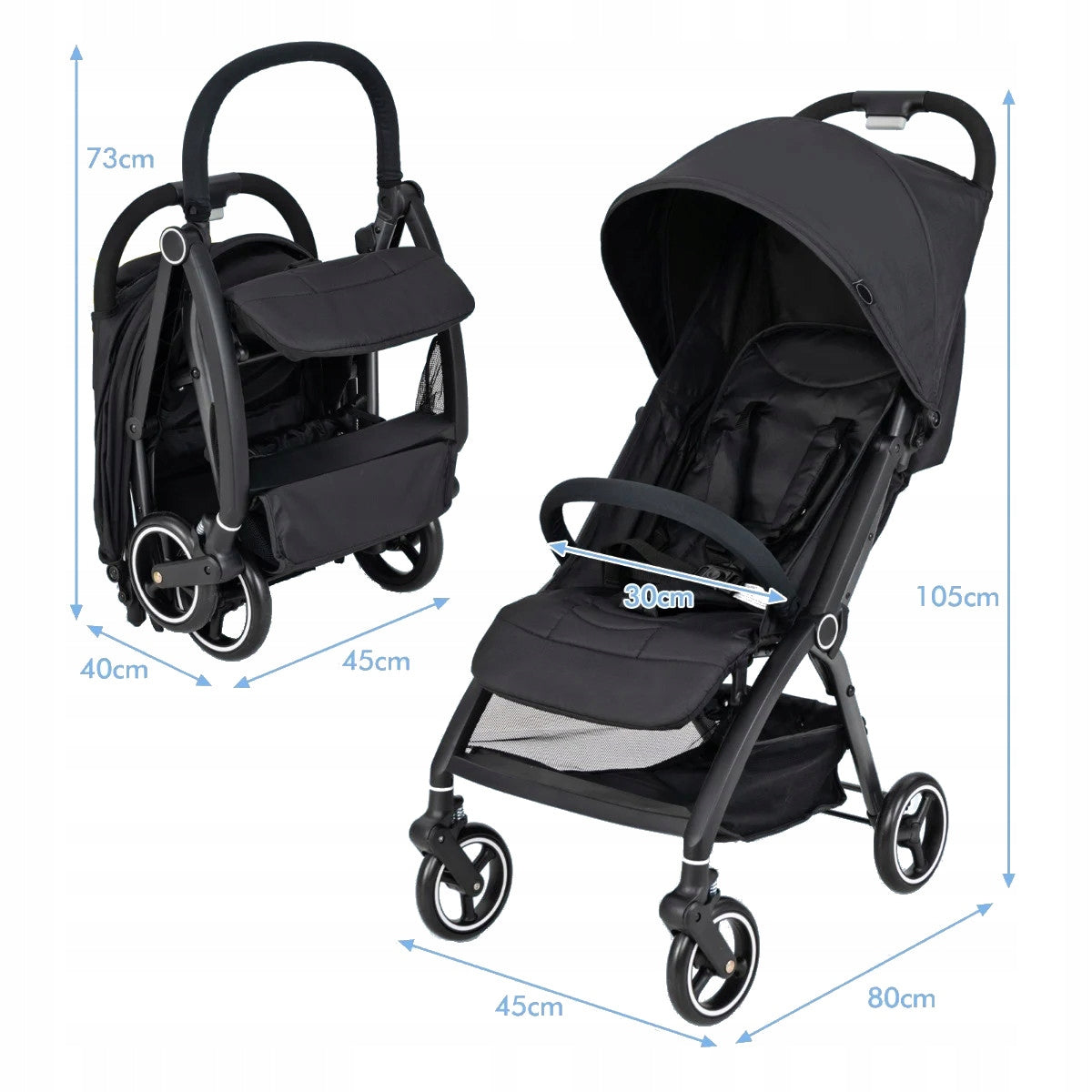 Baby Stroller with Adjustable Backrest Stroller Folding Stroller Brand Costway