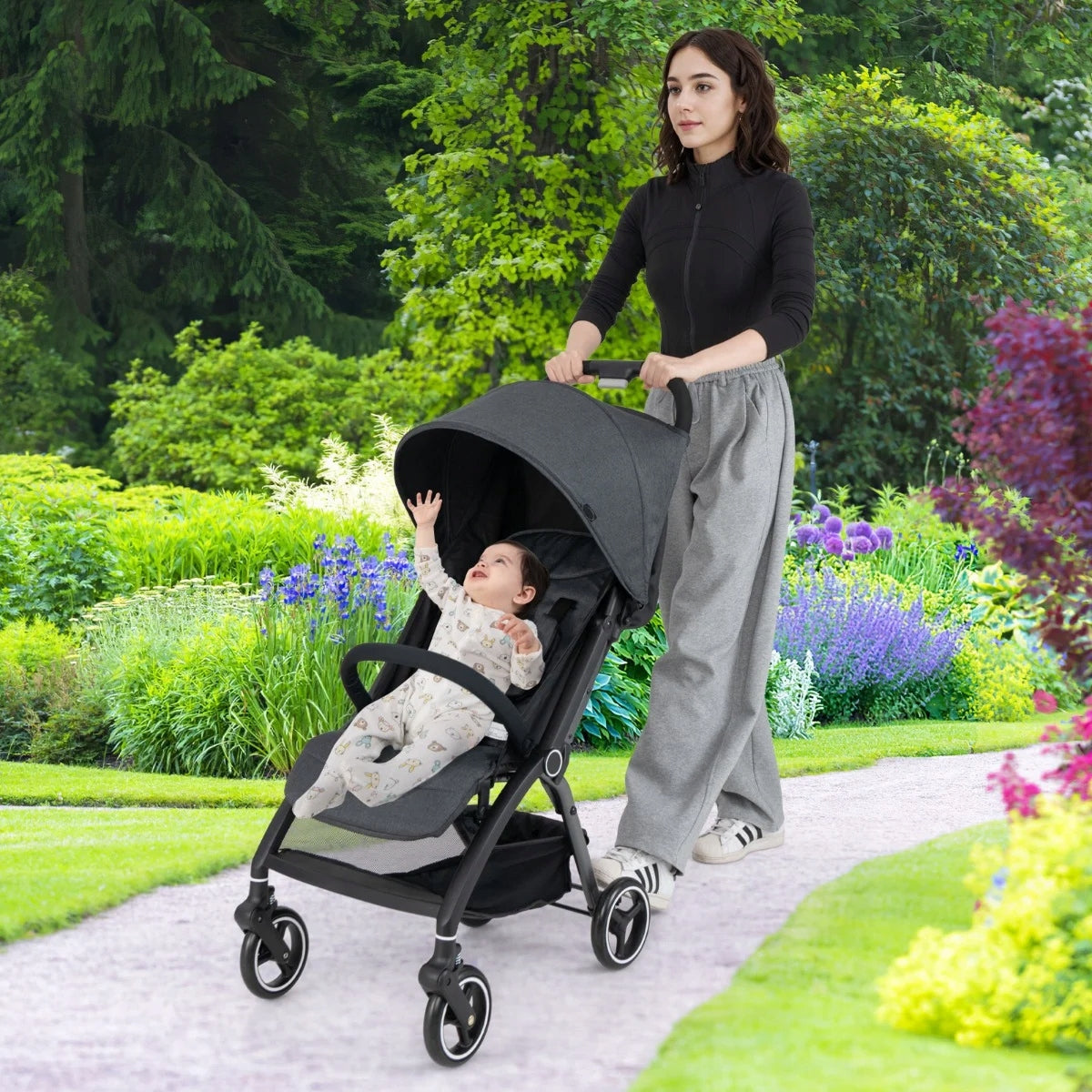 Baby Stroller with Adjustable Backrest Stroller Folding Stroller Model BC10244GR