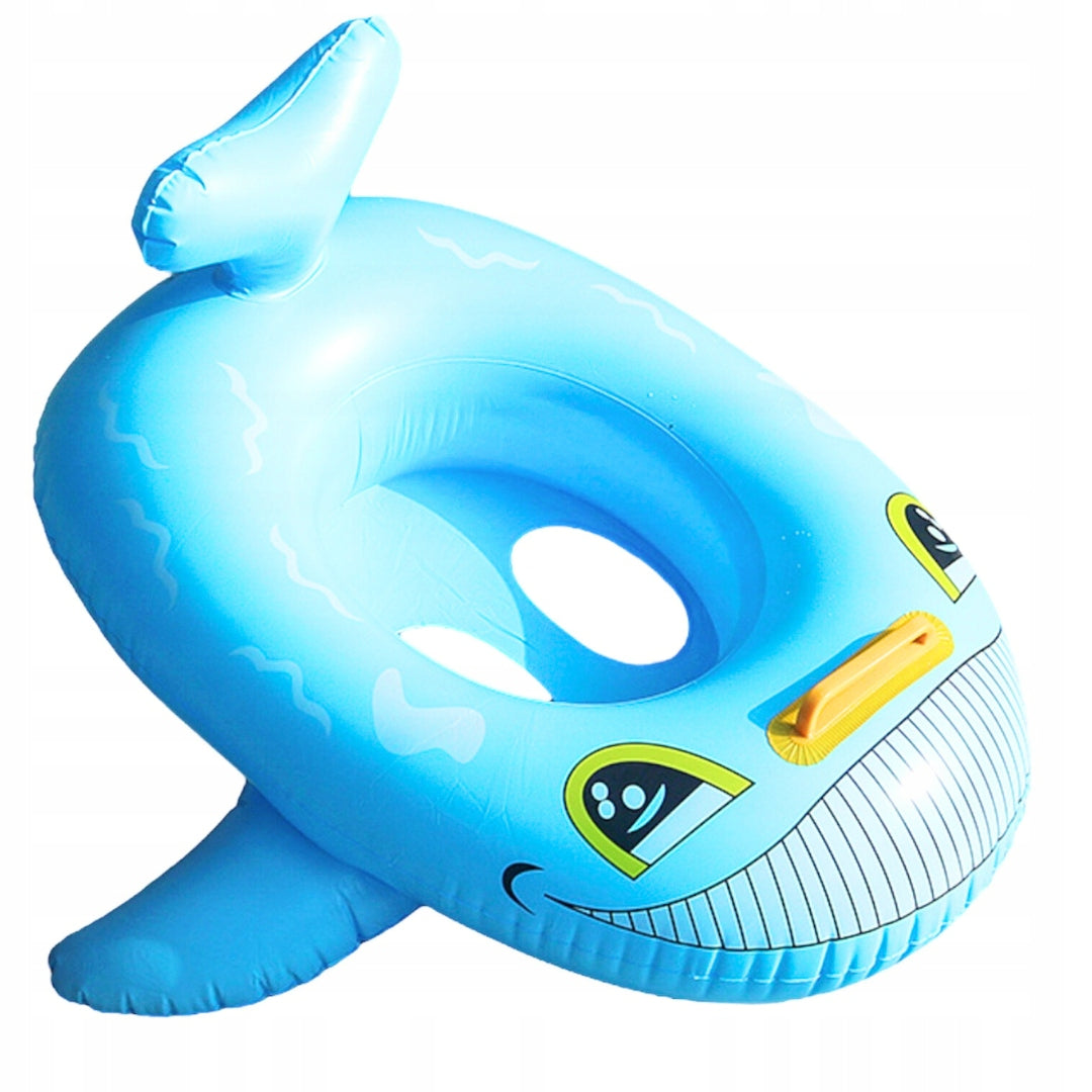 Baby Swimming Wheel Infants SEAT HANDLE Shark WHALE Color blue