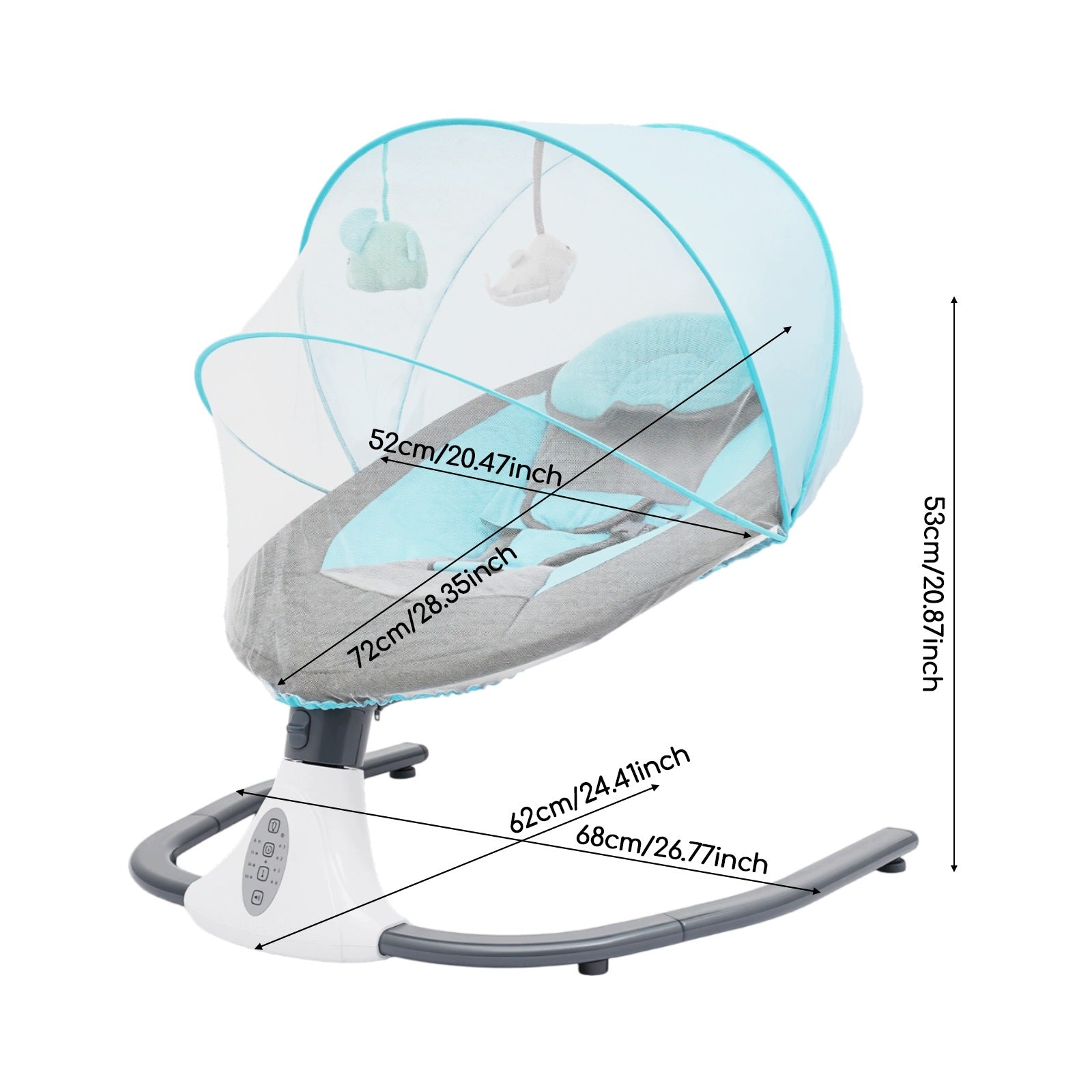 Baby Swing 1-12 Months 18kg 4 Angles Remote Control Bluetooth Music Packaging status original