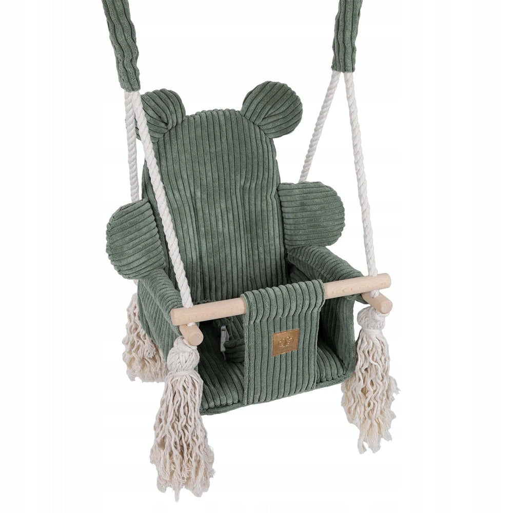 Baby Swing for Home - Bear Swing | Aesthetic Colour olive-green