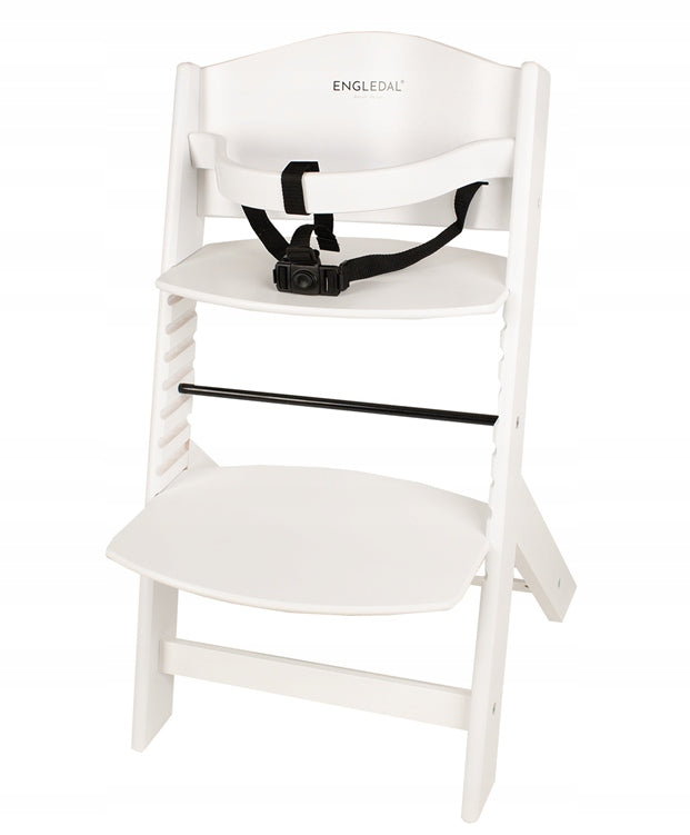 Baby Trold Wooden High Chair 3in1 ENGLEDAL Højstolen White