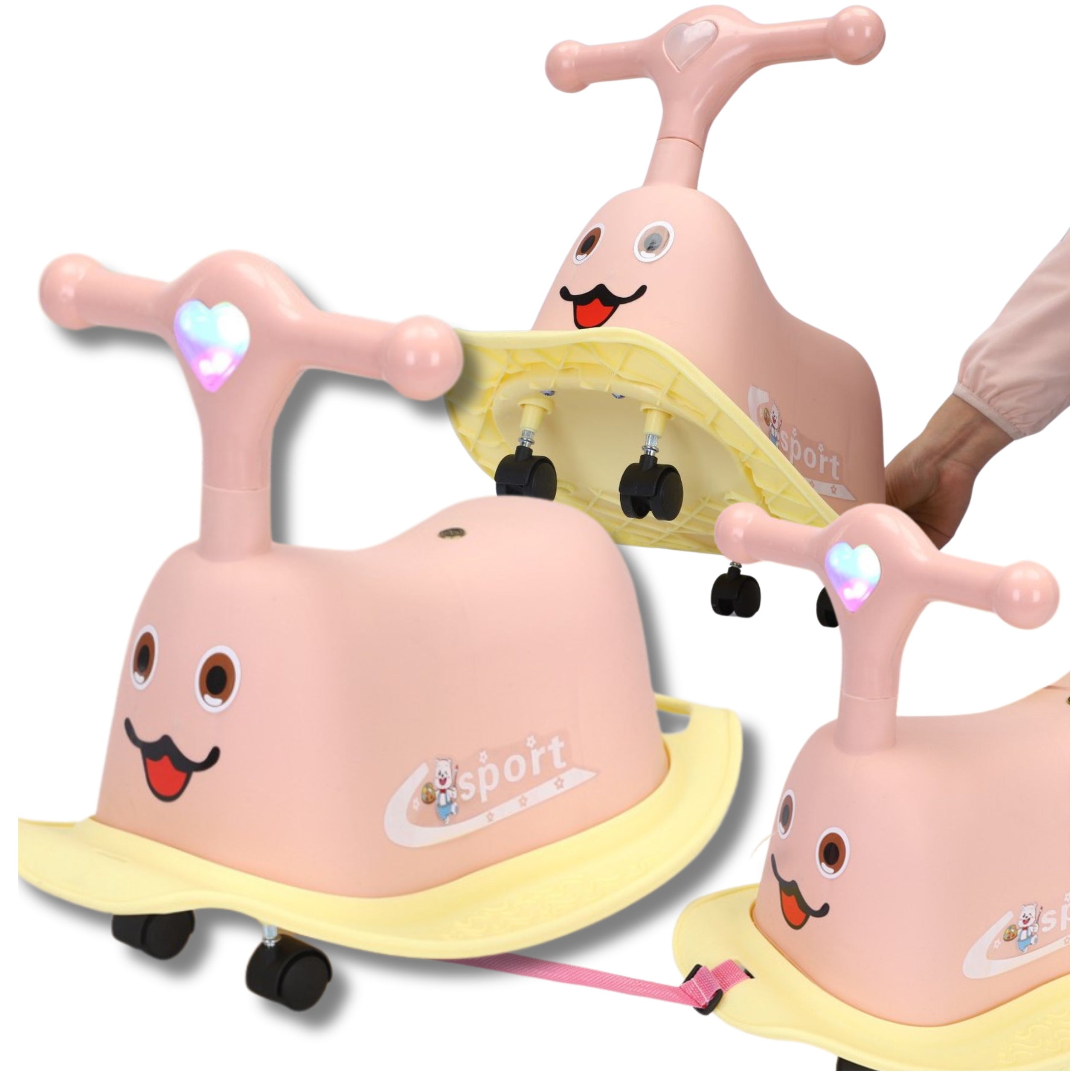 Baby Walker Ride-On For One Year Old Baby Vehicle Baby Snail Led