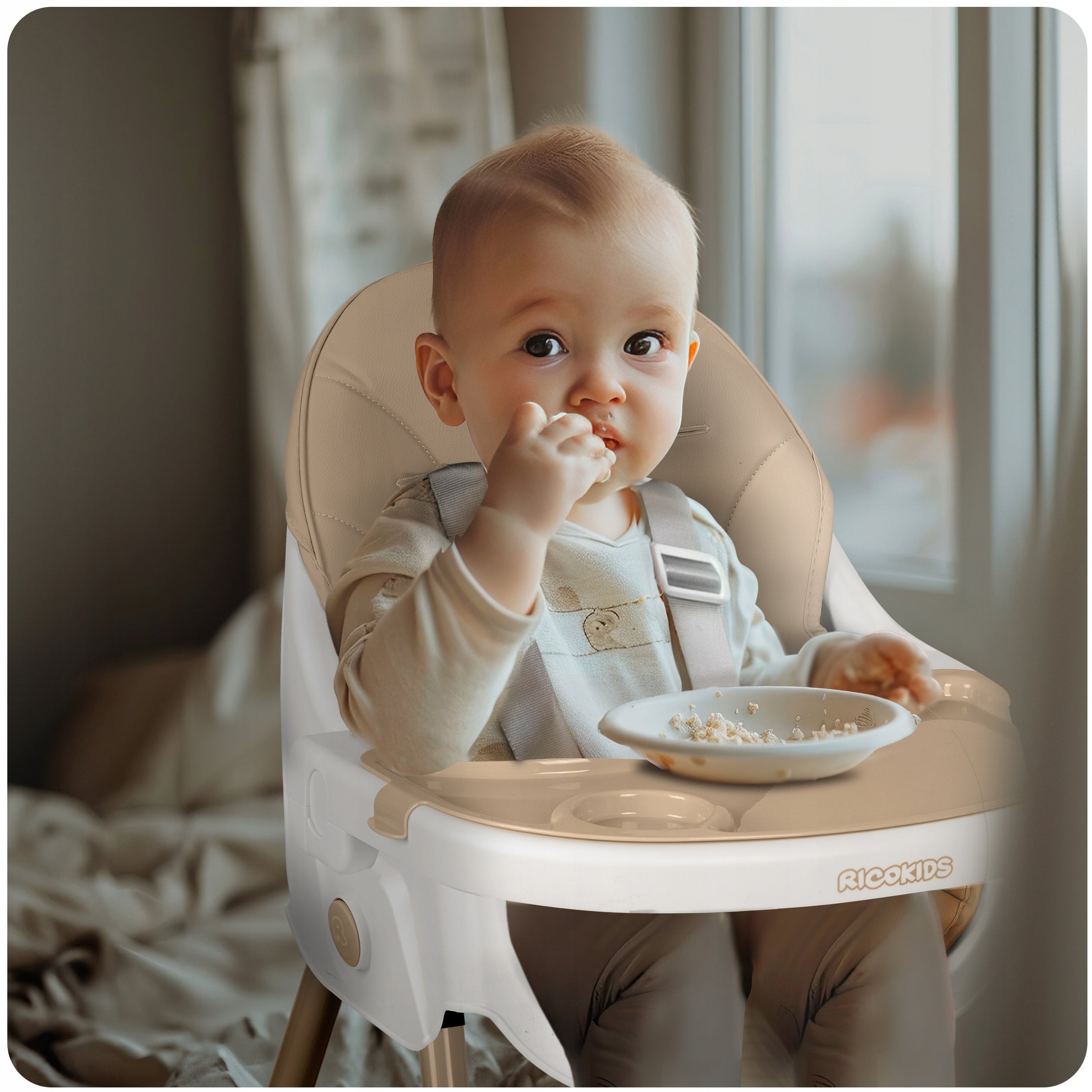 Baby high chair adjustable seat 3in1 tray Ricokids EAN (GTIN) 5903890622152