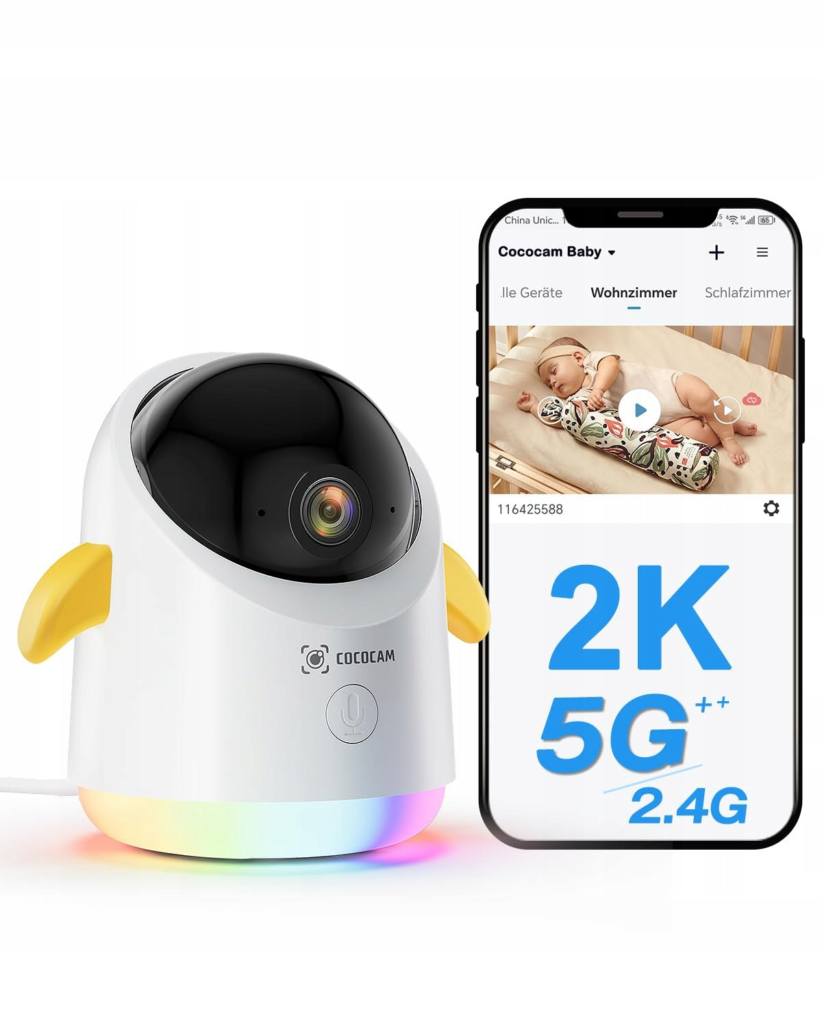 Baby monitor COCOCAM white