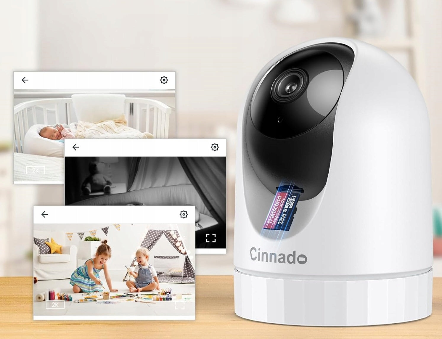 Baby monitor Cinnado D1 2 pcs white Manufacturer code D1