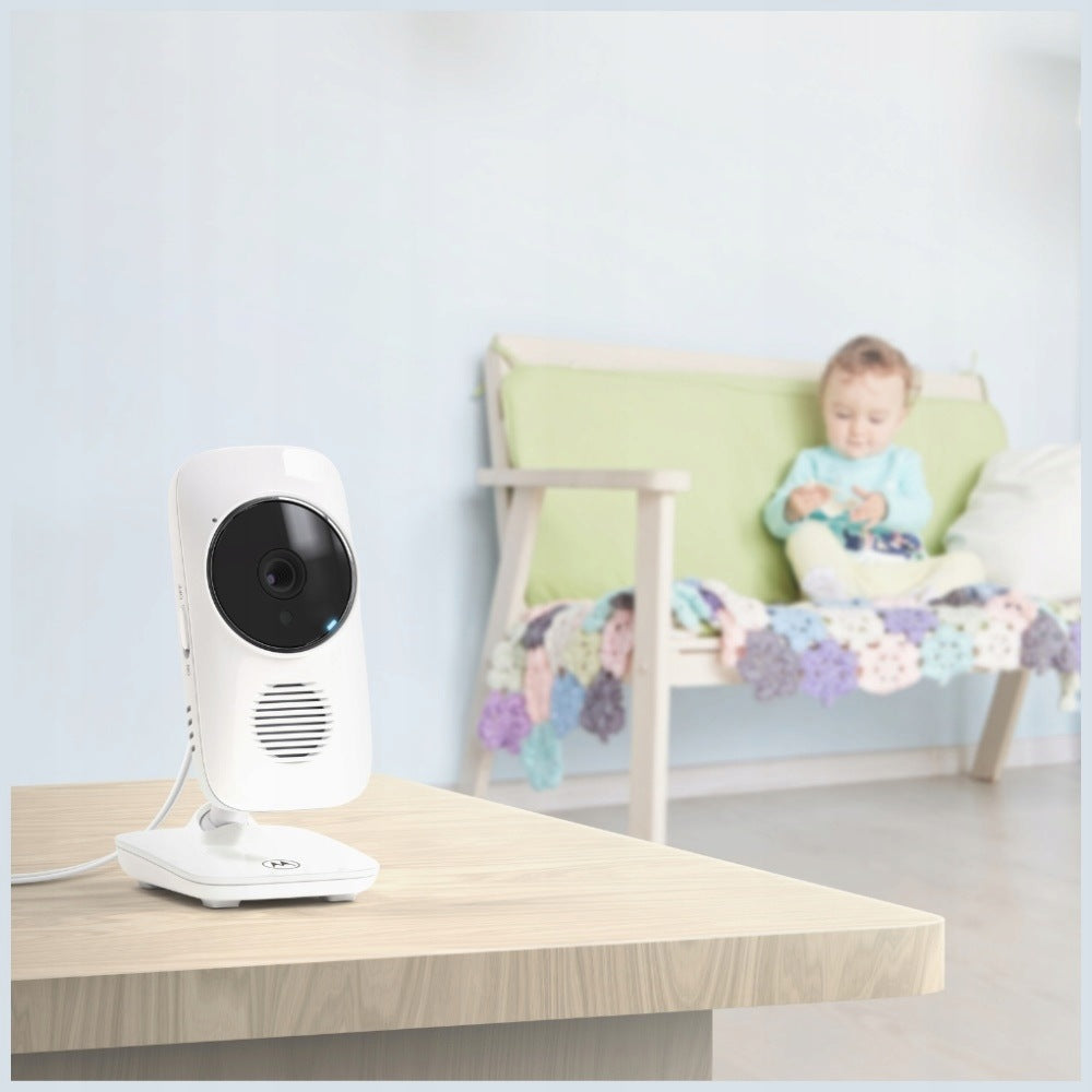 Baby monitor Motorola VM483 video monitor 2.8" white and gold Product weight with unit packaging 0.55 kg