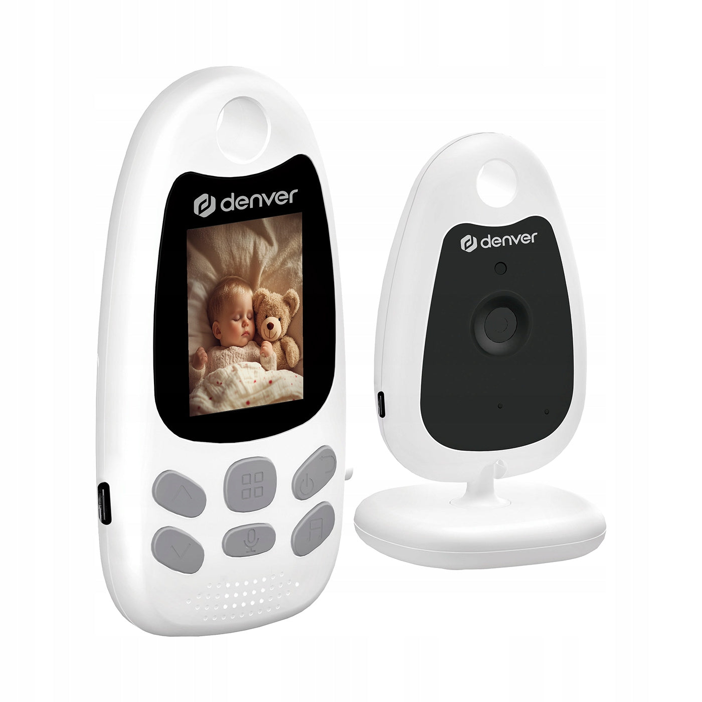 Baby monitor RANGE 250m Denver BC-250 crying sensor thermometer Color white