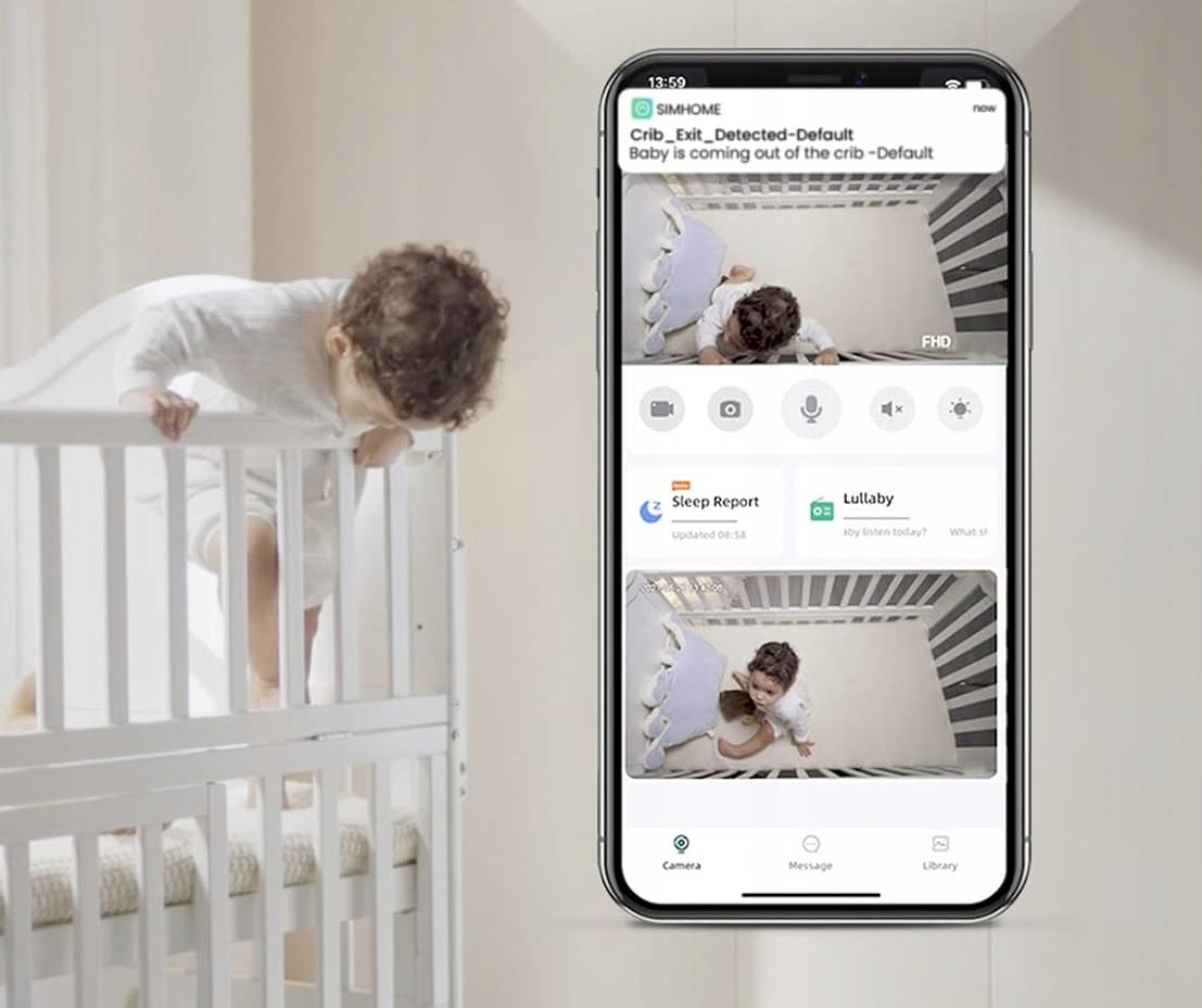 Baby monitor Simshine white EAN (GTIN) 0767087408234