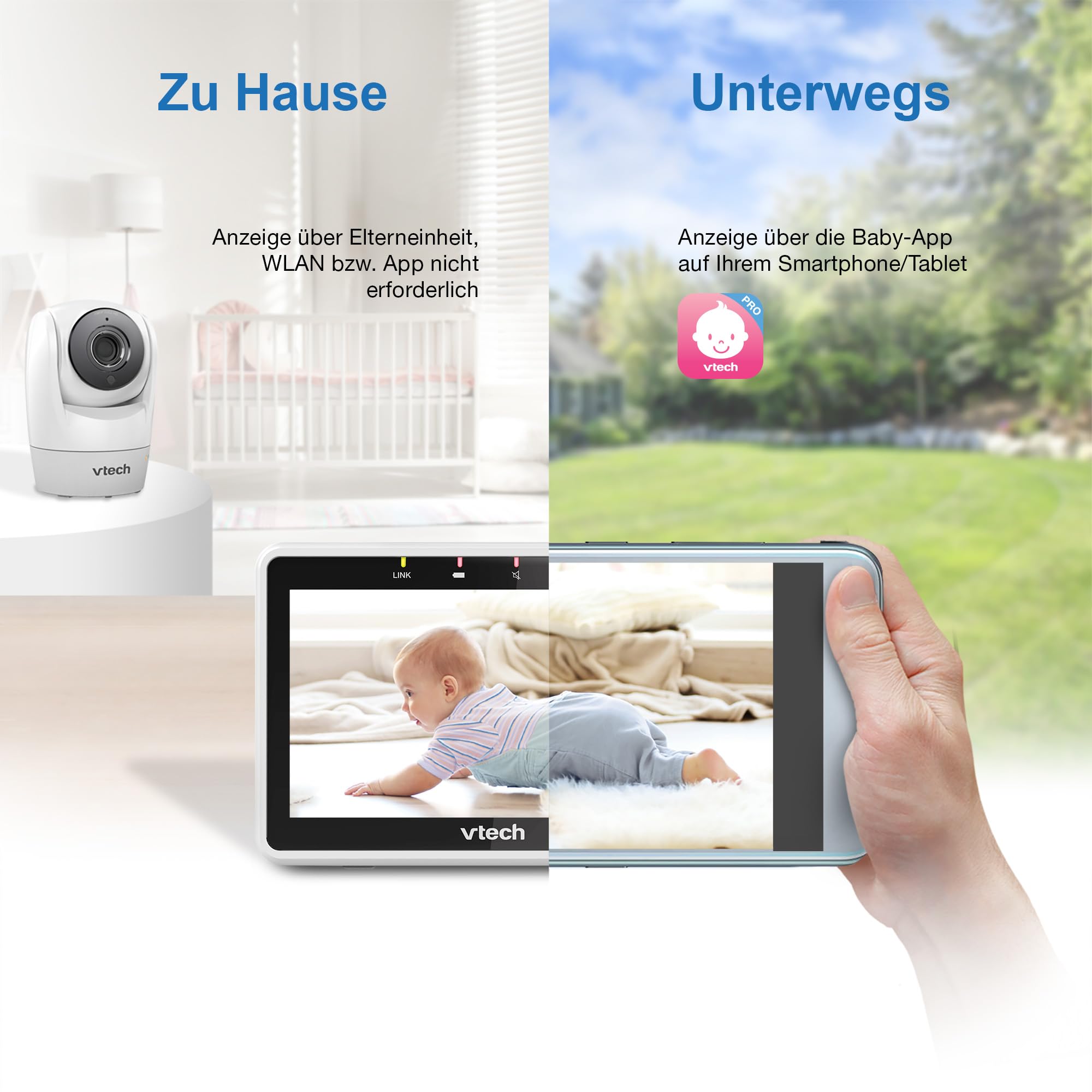 Baby monitor Vtech multicolor Manufacturer code VM901-1W WiFi