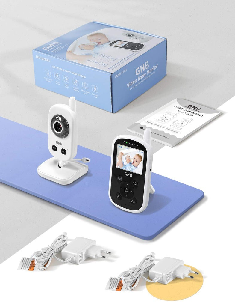 Baby monitor electronic night vision camera audio temperature two-way GHB Packaging status original